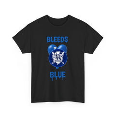 Heart Bleeds Blue Tee Shirt - Unisex Heavy Cotton Casual Fit