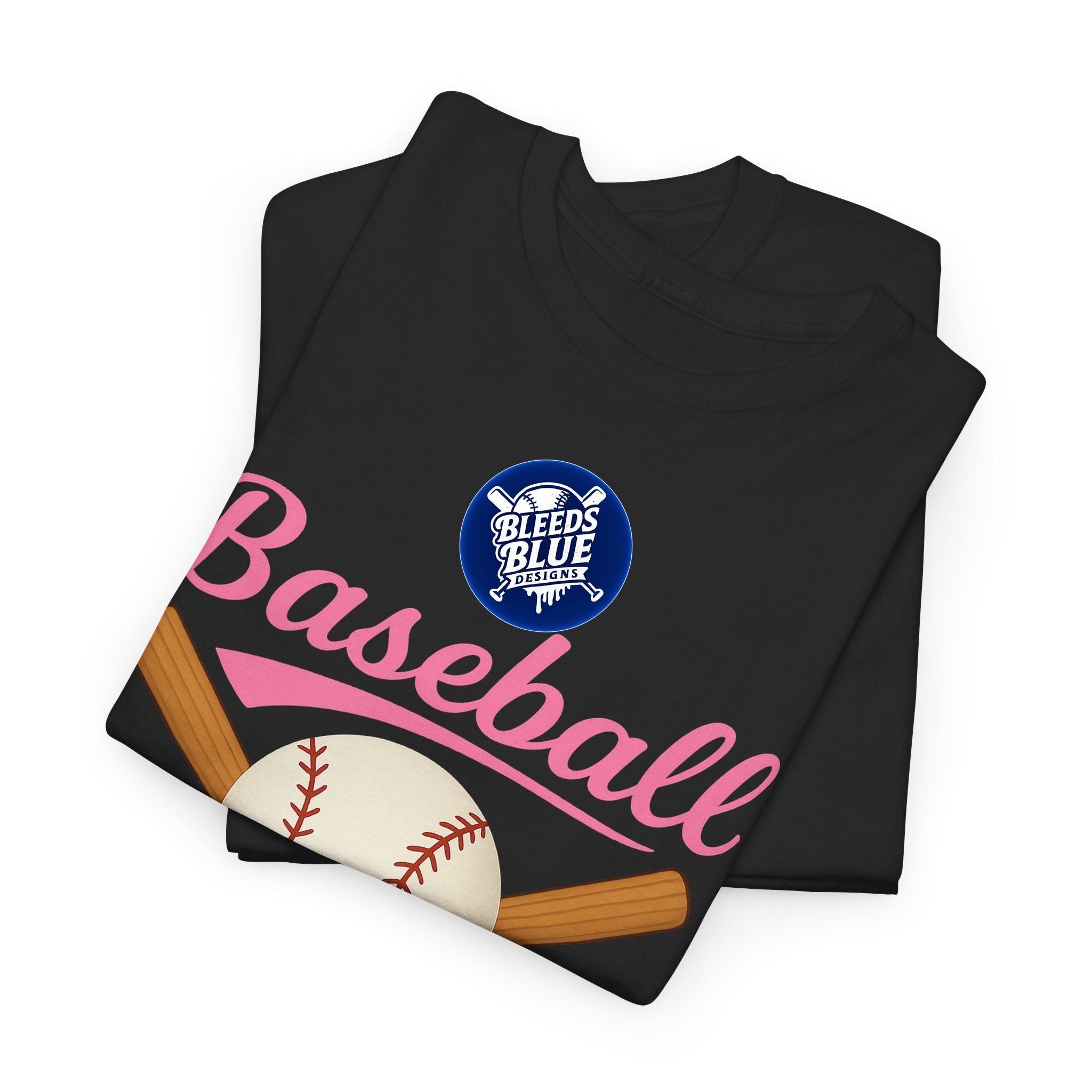 Pink Baseball Mom Tee Shirt - Unisex Heavy Cotton Casual Fit