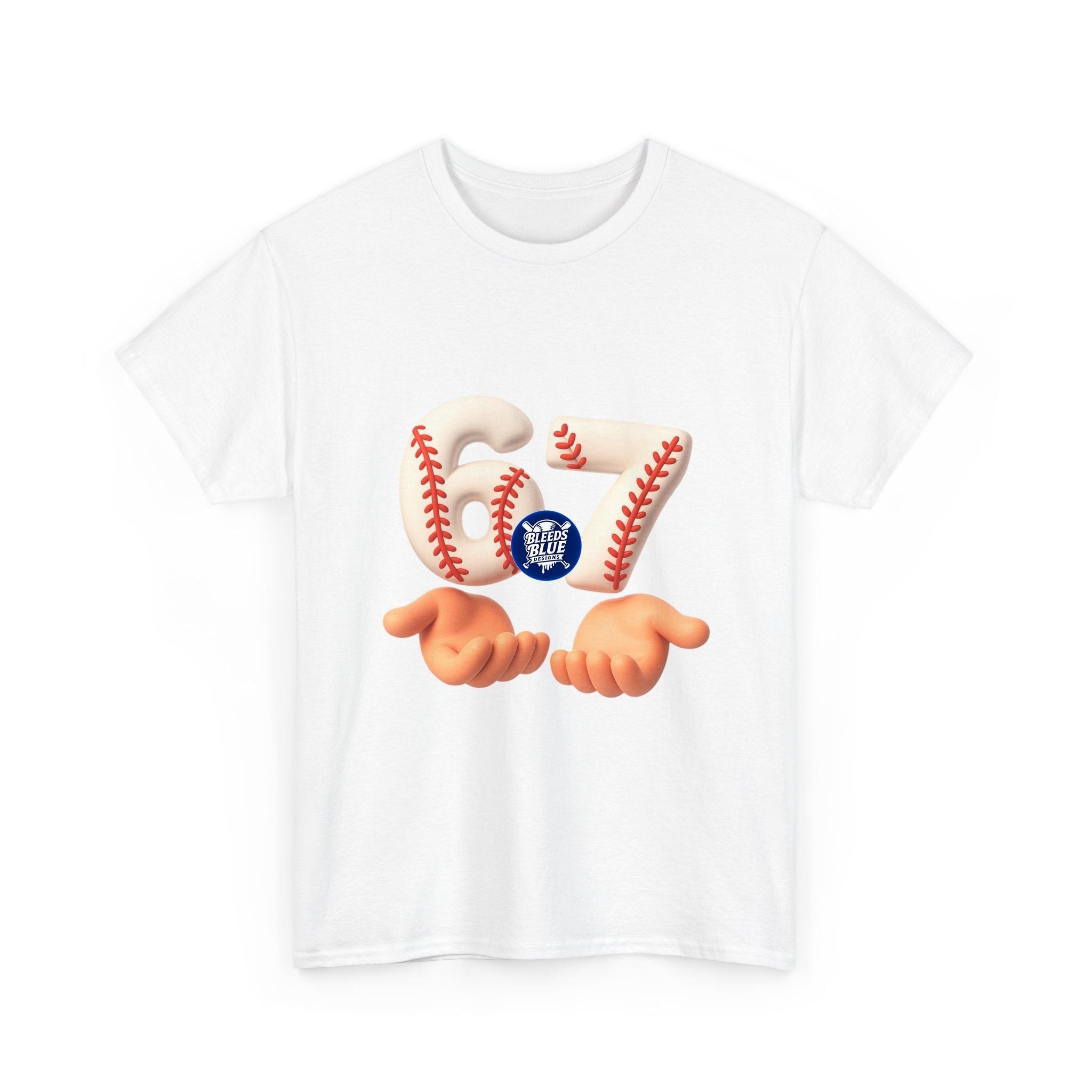 Baseball Hands Tee — 67 Emoji Baseball Graphic T-Shirt