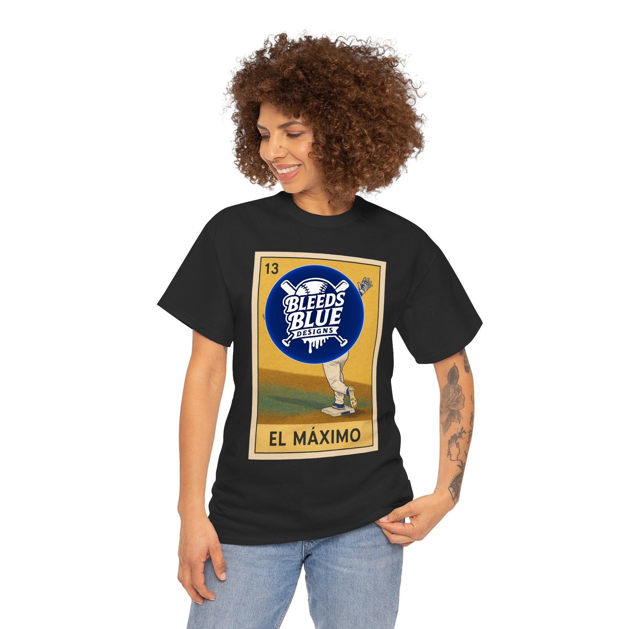 Muncy El Maximo Loteria Card Tee Shirt - Unisex Heavy Cotton Casual Fit