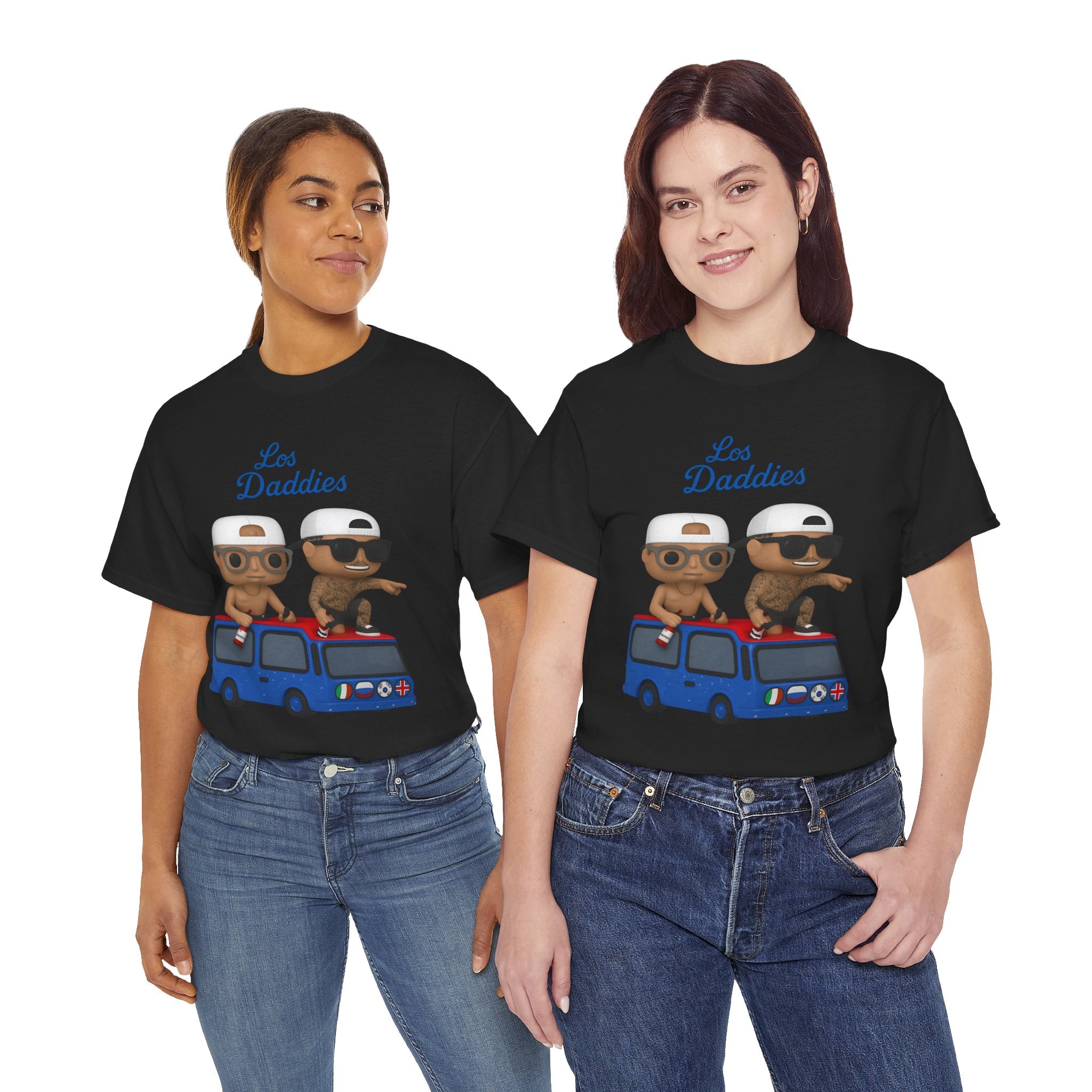Dodgers Kike and Banda Los Daddies Funko Tee Shirt - Unisex Heavy Cotton Tee Casual Fit