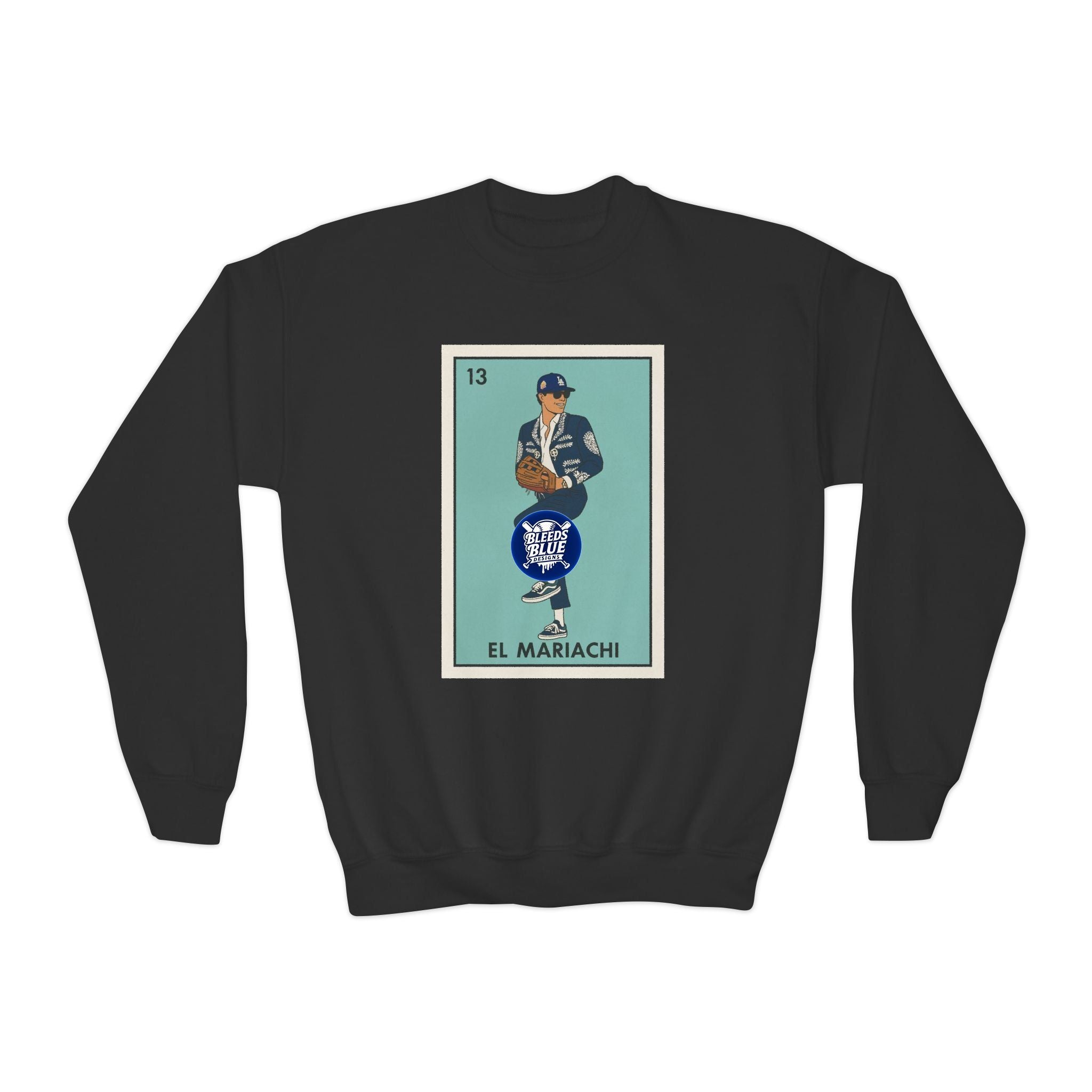 El Mariachi Lotería Card Kelly Team Pride - Youth Crewneck Sweatshirt