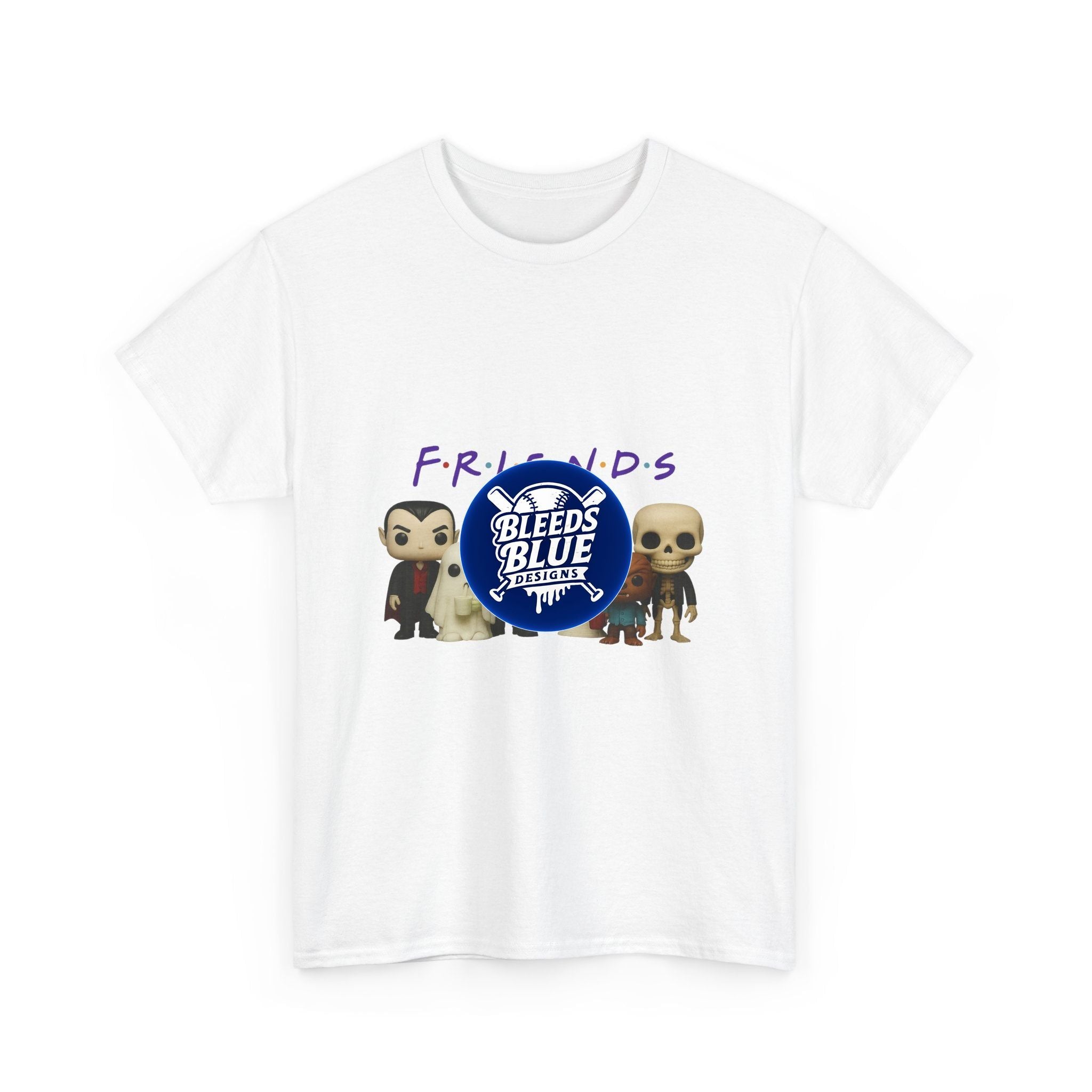 Spooky Friends Halloween Tee Shirt - Unisex Heavy Cotton Casual Fit