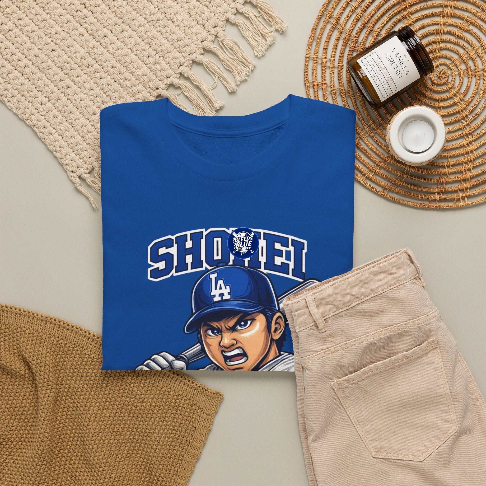 Shohei Ohtani Dodgers Baseball Tee — Player Illustration Jersey Top