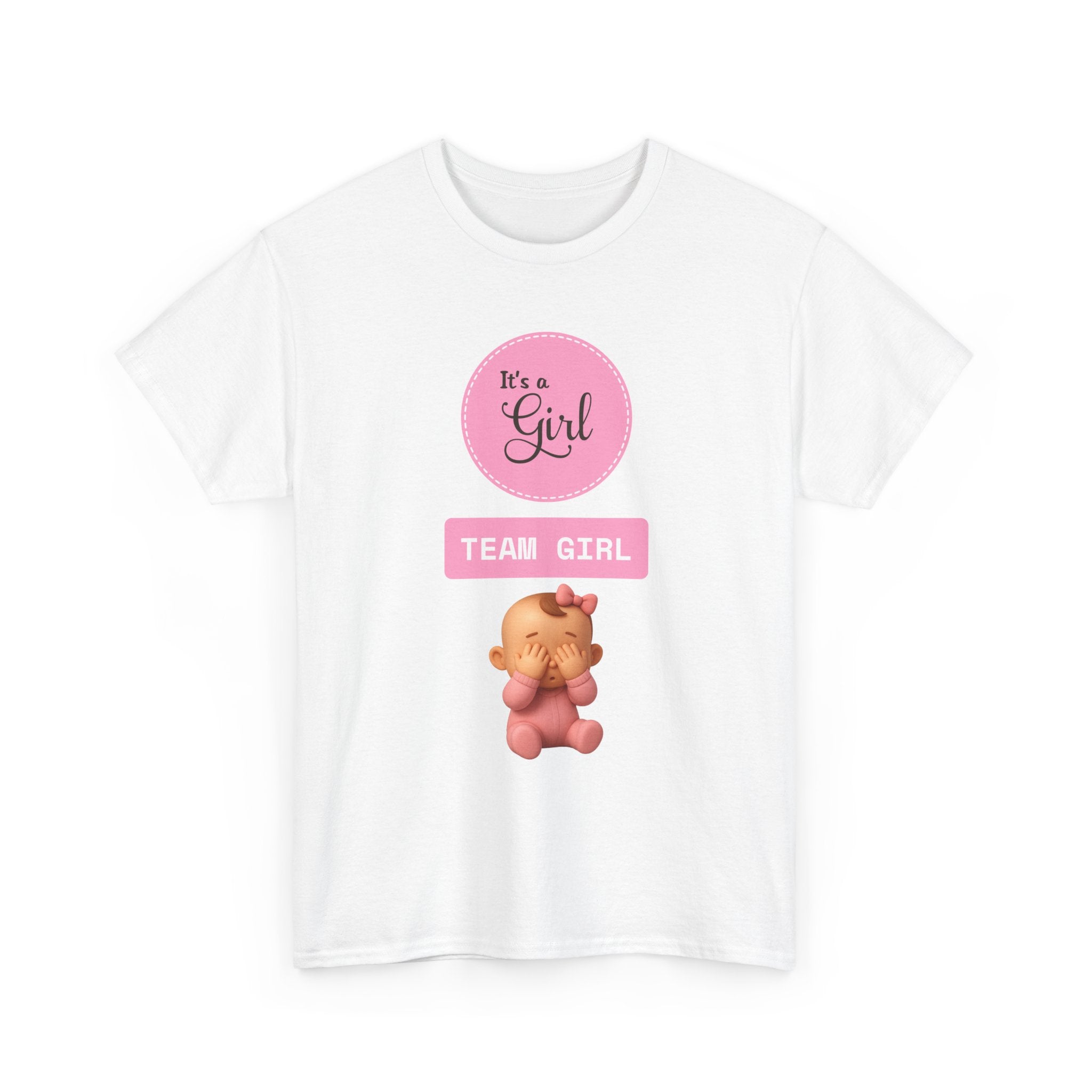 It’s a Girl "Team Girl" Baby Guess Tee — Gender Reveal/Newborn Announcement T-Shirt