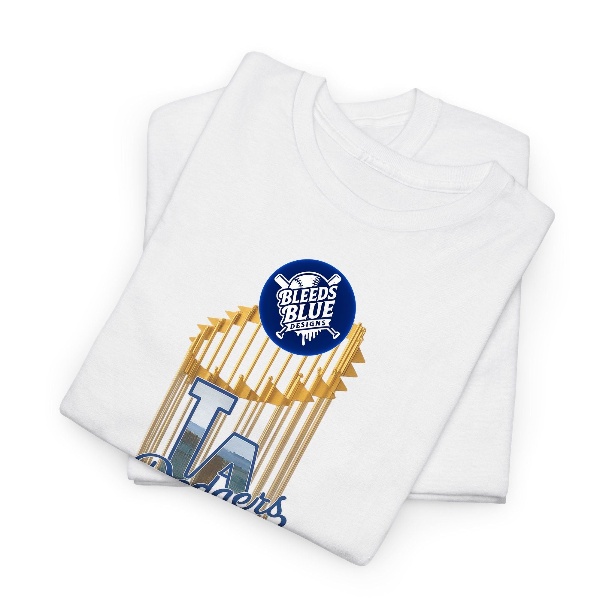 Trophy Los Angeles Logo Tee Shirt -  Unisex Heavy Cotton Casual Fit