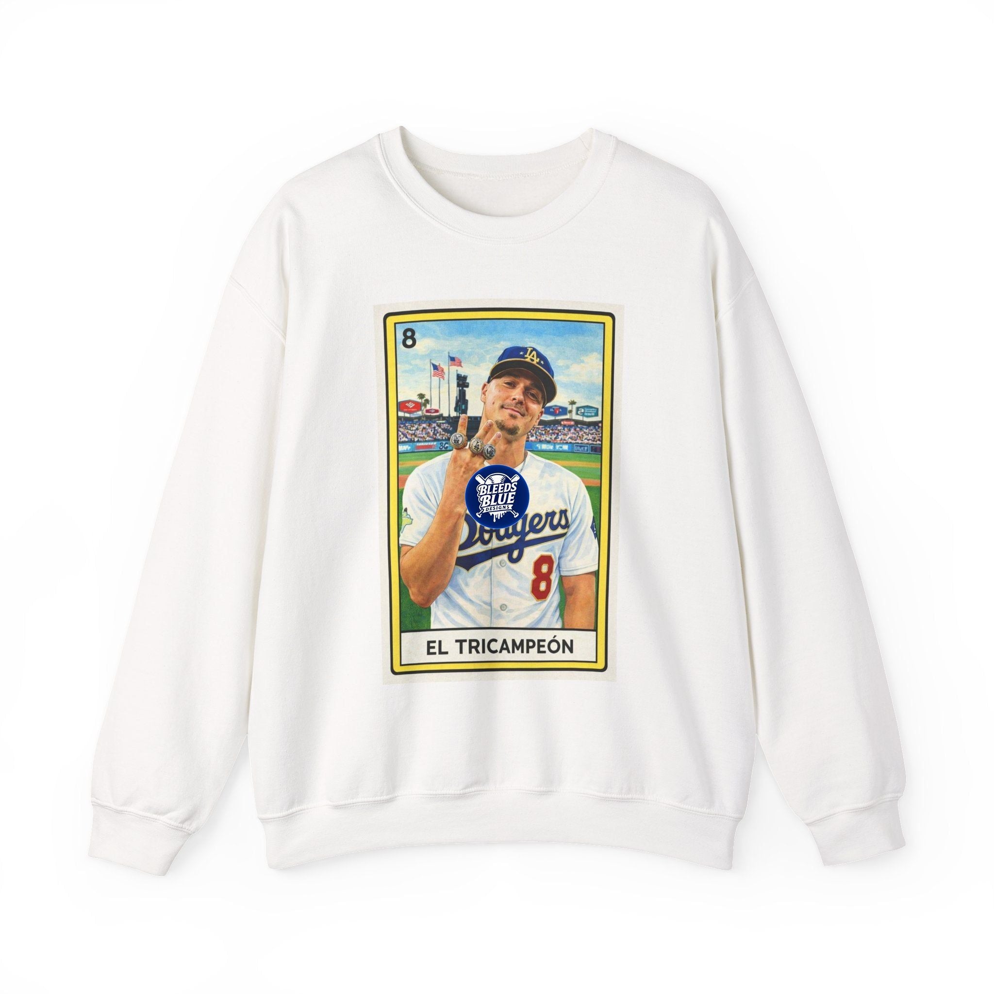 El Tricampeón Loteria Card Kike Team Pride — Adult Crewneck Sweatshirt