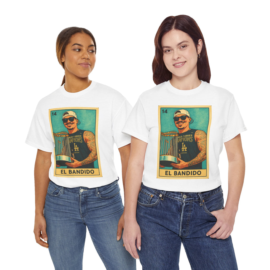 Banda El Bandido Loteria Card Tee Shirt -  Unisex Heavy Cotton Tee Casual Fit
