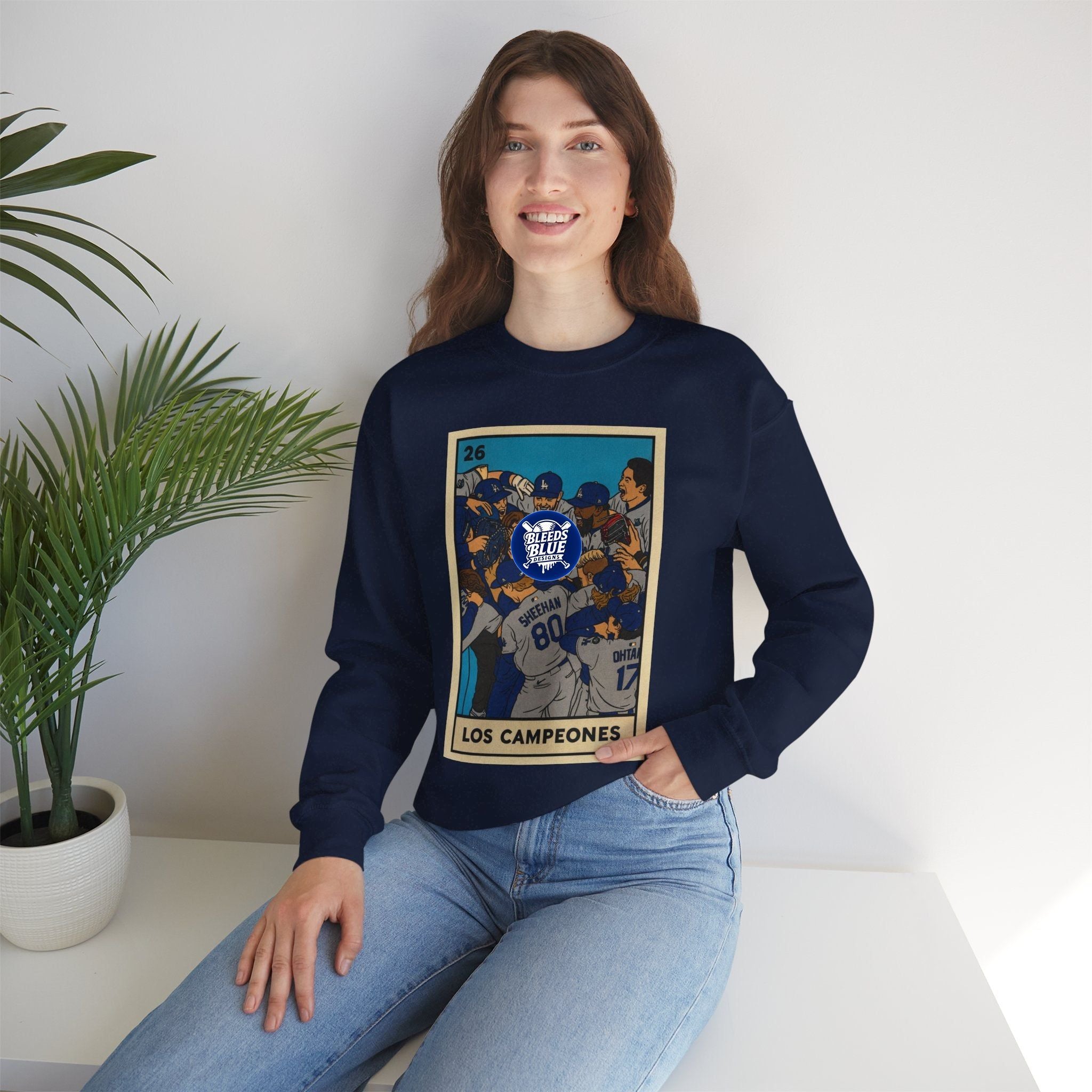 Dodgers "Los Campeones" Loteria Card Sweatshirt - Unisex Crewneck Casual Streetwear