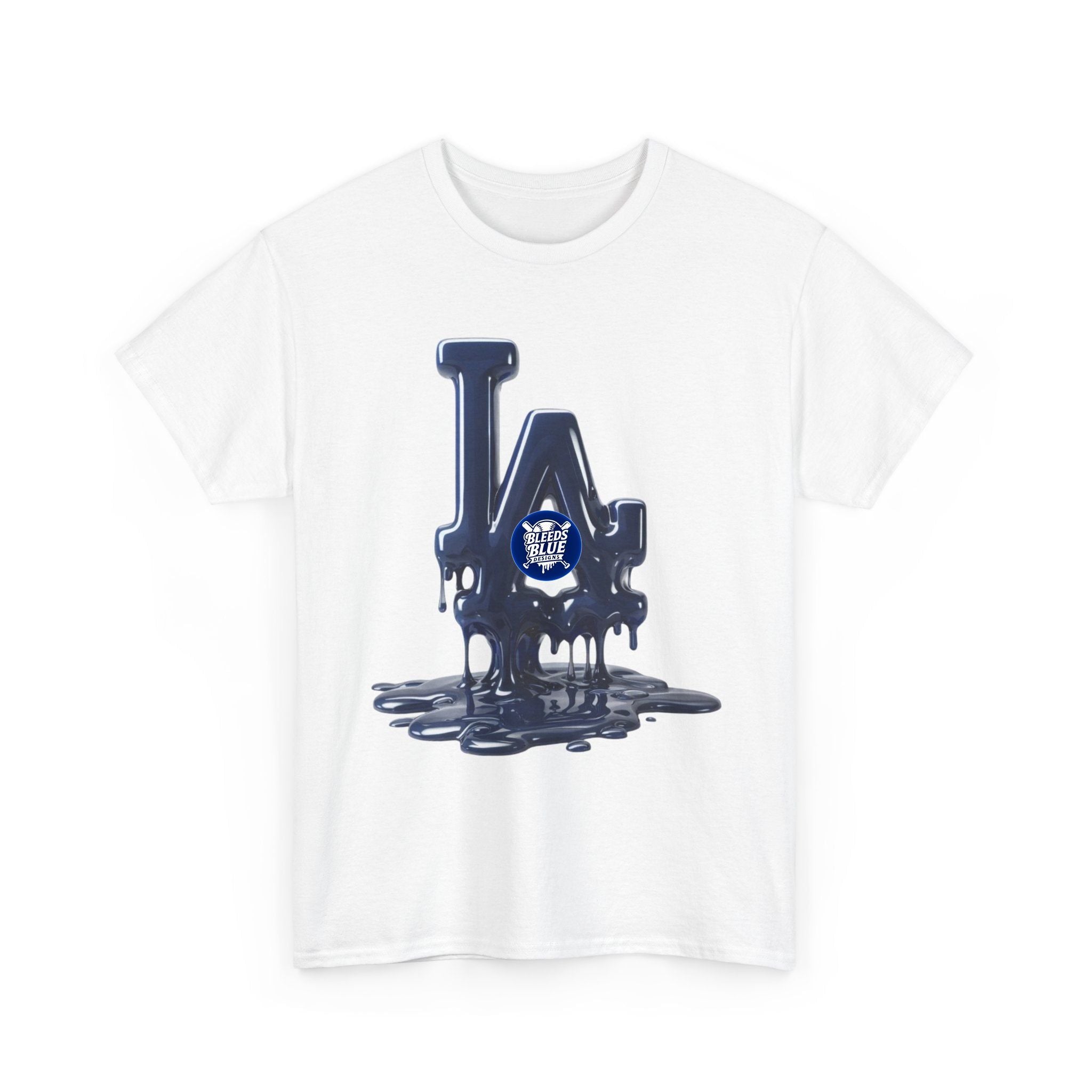 LA Urban Melting Drip Logo T-Shirt — Adult Heavy Cotton Casual Fit