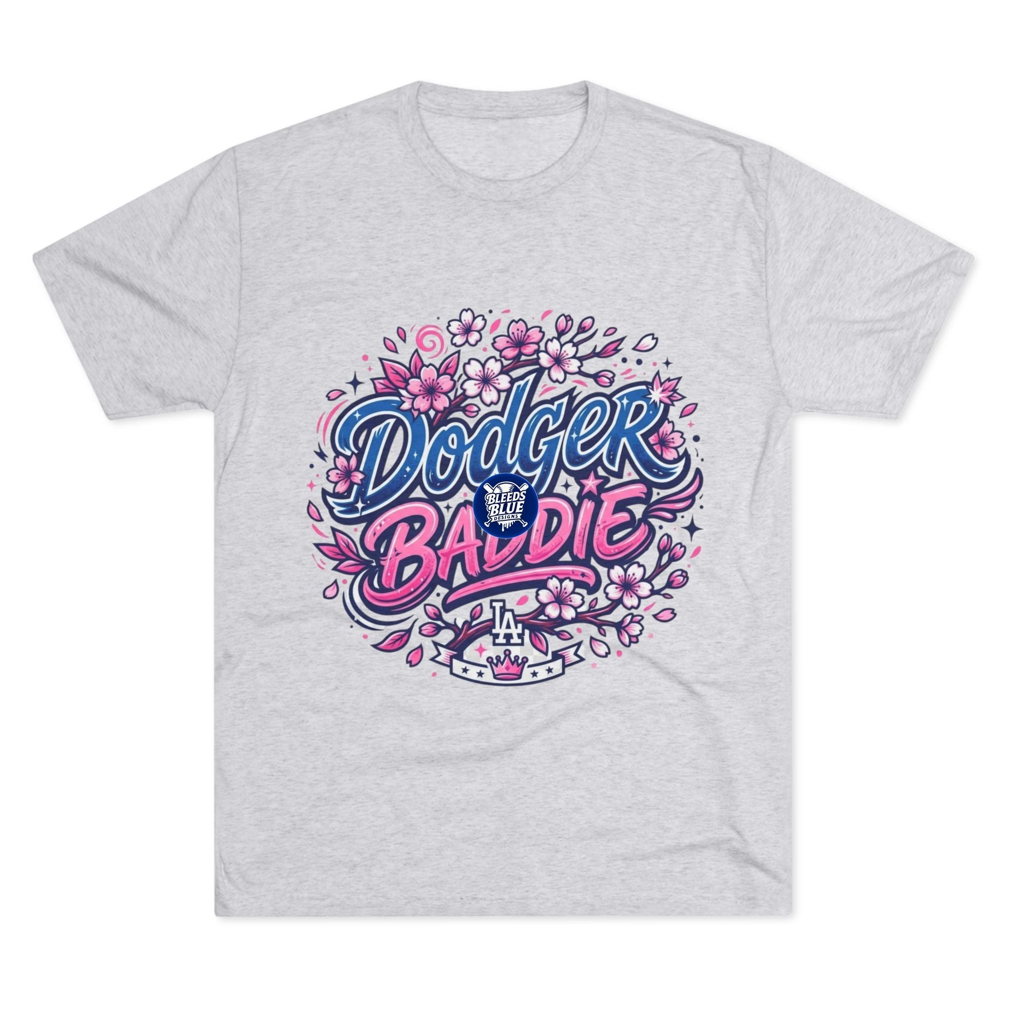 Dodger Baddie Cherry Blossom T-Shirt — Floral LA Dodgers Fan Tee