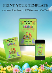 Easter Party Editable Invitation (Portrait)