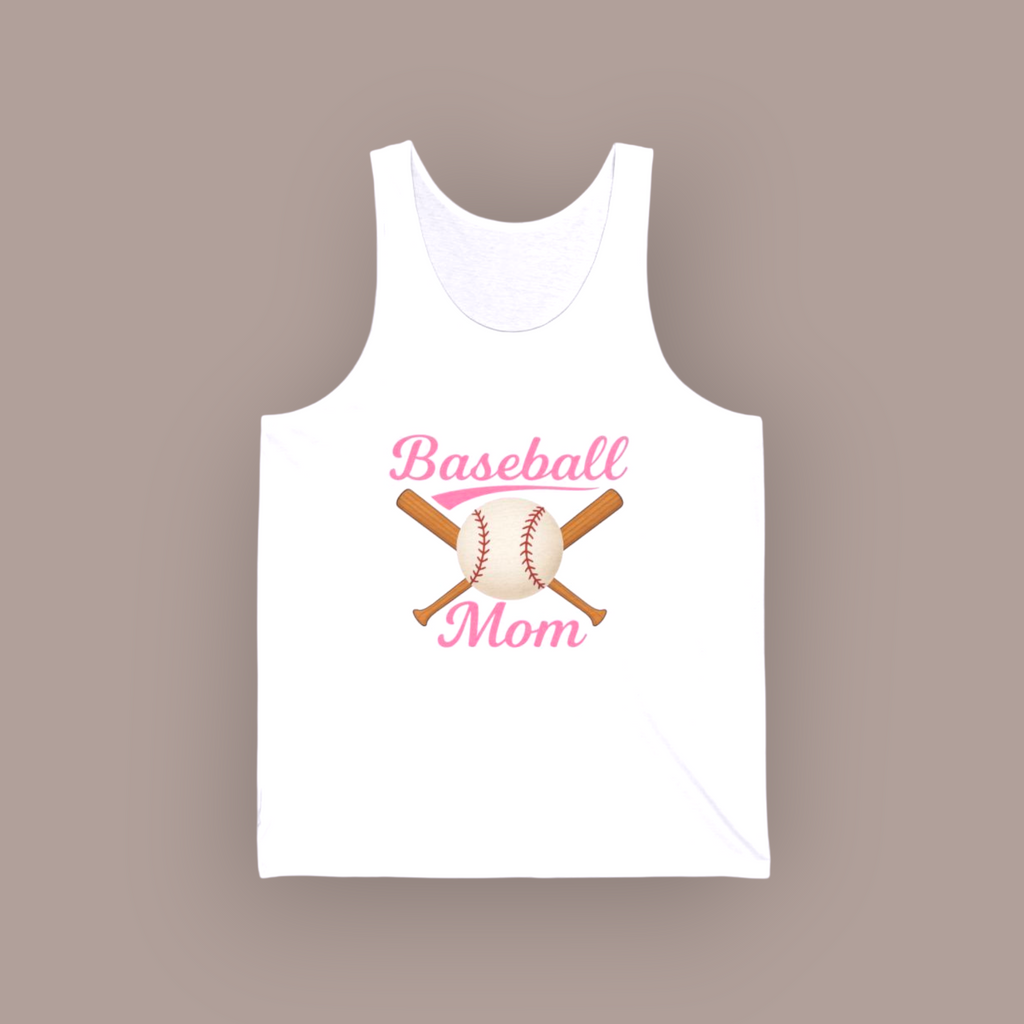 Pink Baseball Mom Jersey Tank