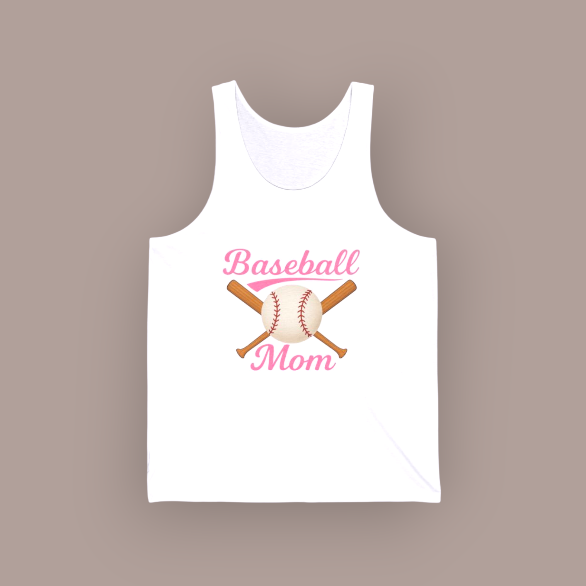Pink Baseball Mom Jersey Tank