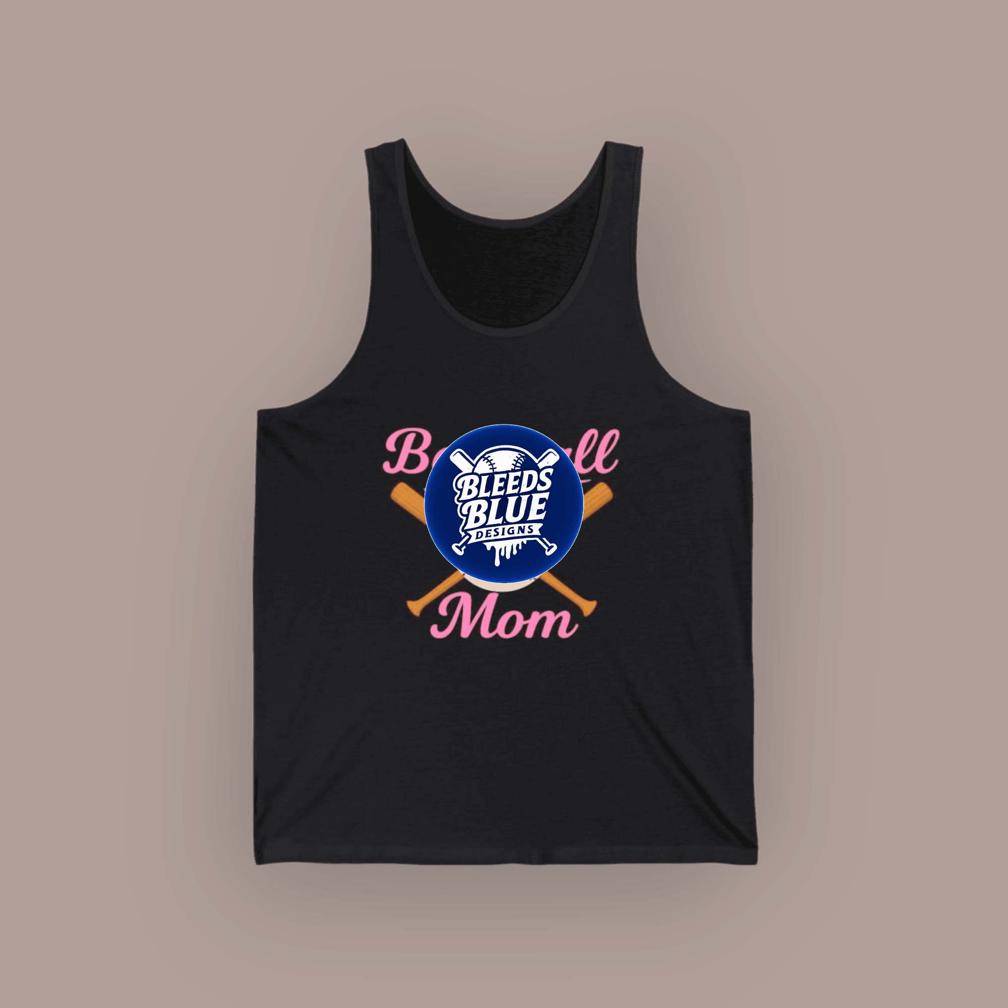 Pink Baseball Mom Jersey Tank