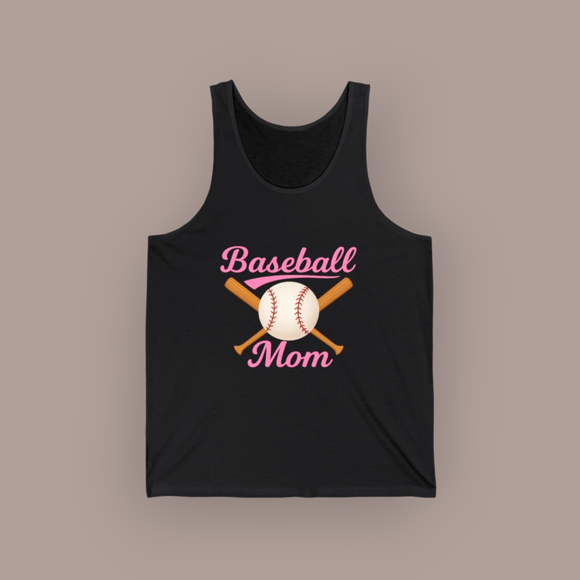 Pink Baseball Mom Jersey Tank