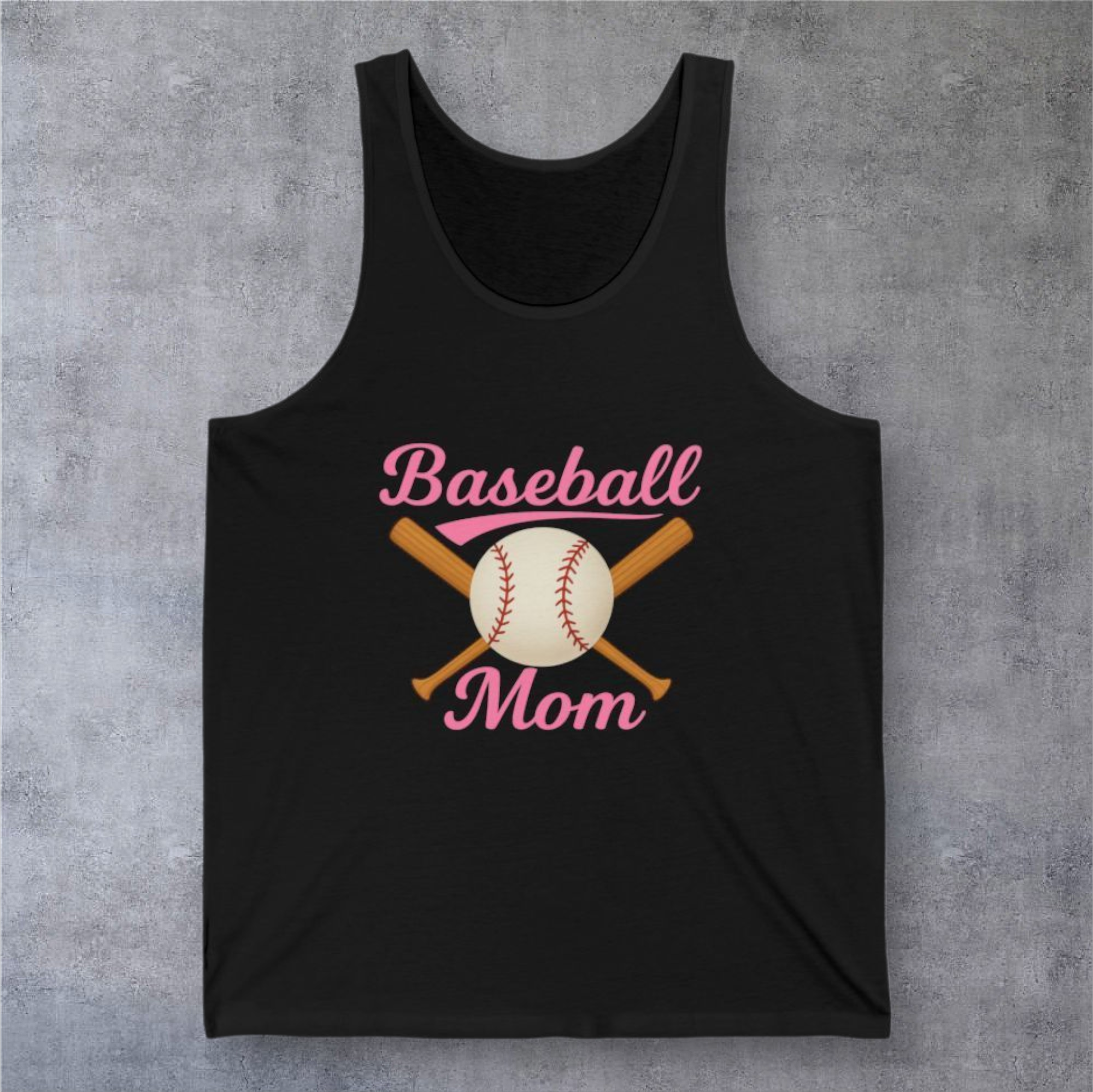 Pink Baseball Mom Jersey Tank
