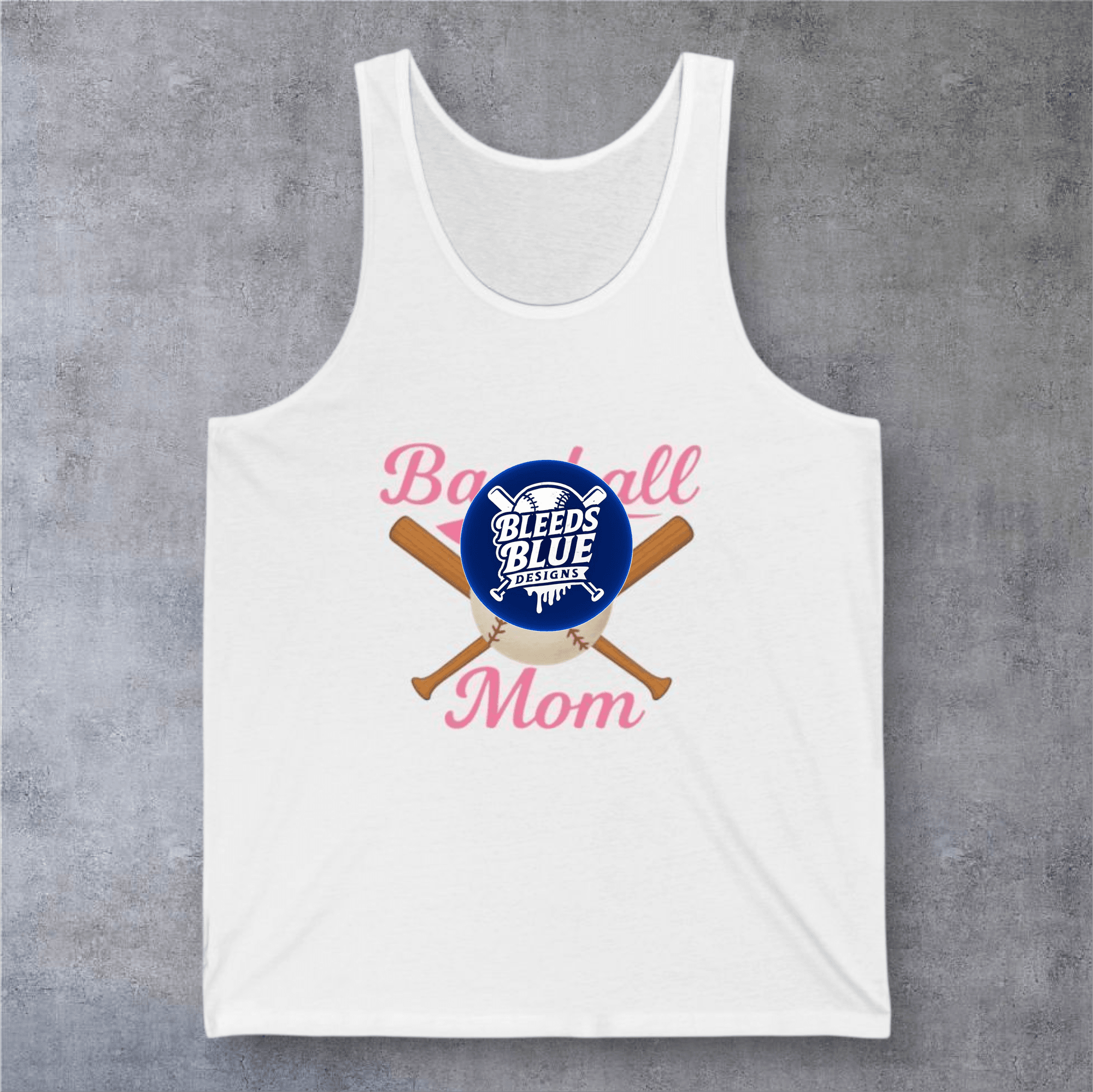 Pink Baseball Mom Jersey Tank