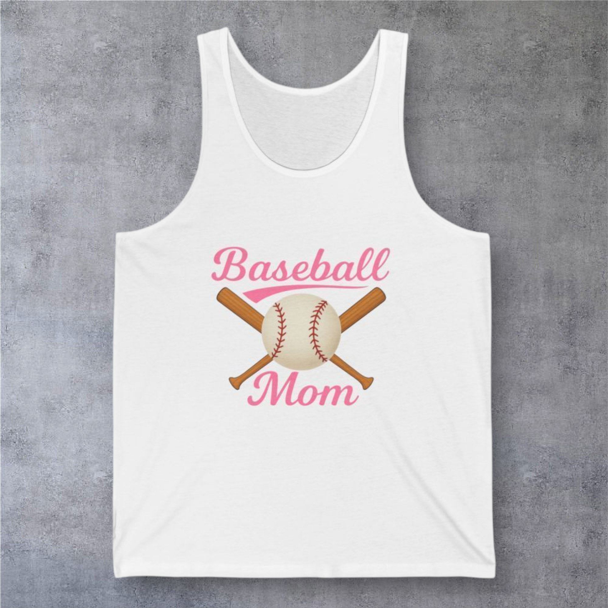 Pink Baseball Mom Jersey Tank