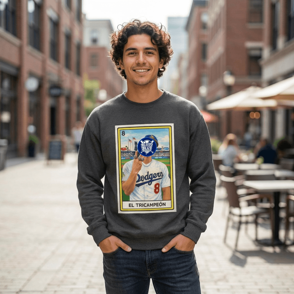El Tricampeón Loteria Card Kike Team Pride — Adult Crewneck Sweatshirt