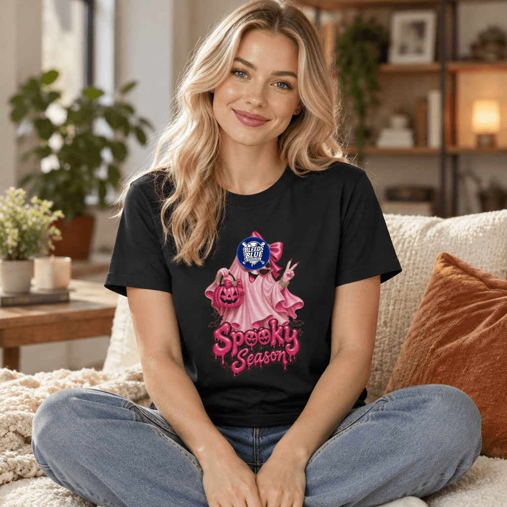 Spooky Season Cute Pink Bougie Ghost Next Level T-Shirt
