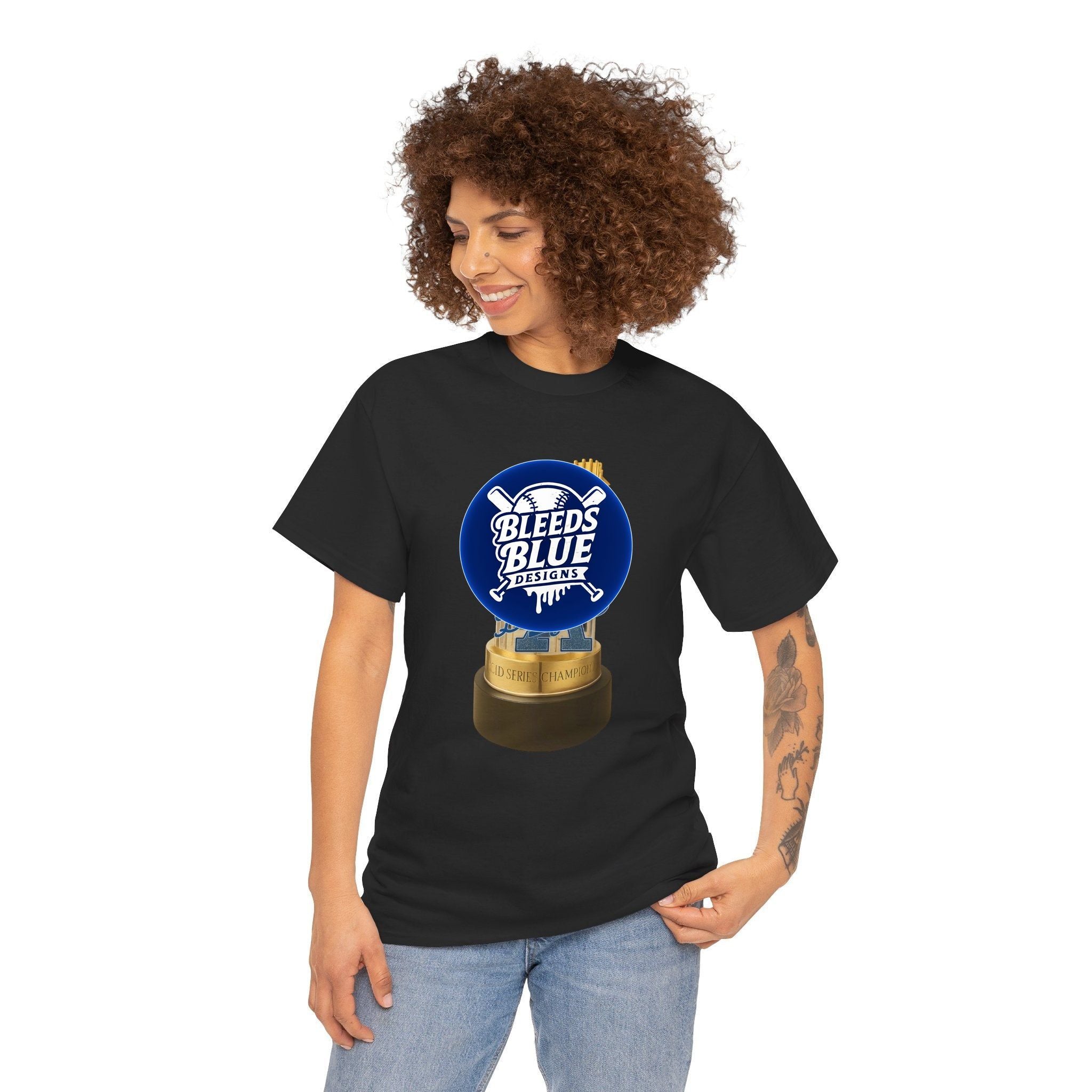 Trophy Los Angeles Logo Tee Shirt -  Unisex Heavy Cotton Casual Fit