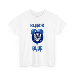 Heart Bleeds Blue Tee Shirt - Unisex Heavy Cotton Casual Fit