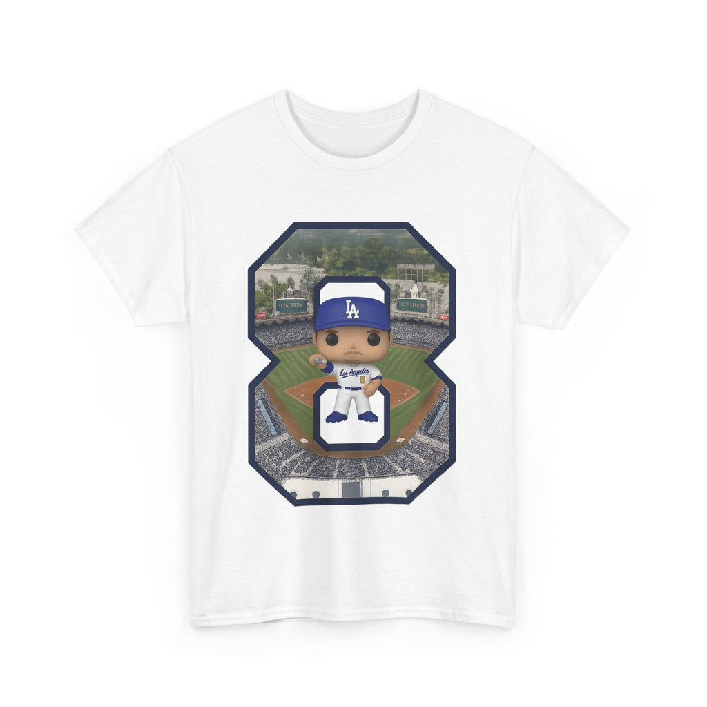 Kike Number 8 with a Funko Style Figurine Tee Shirt - Unisex Heavy Cotton Tee Casual Fit