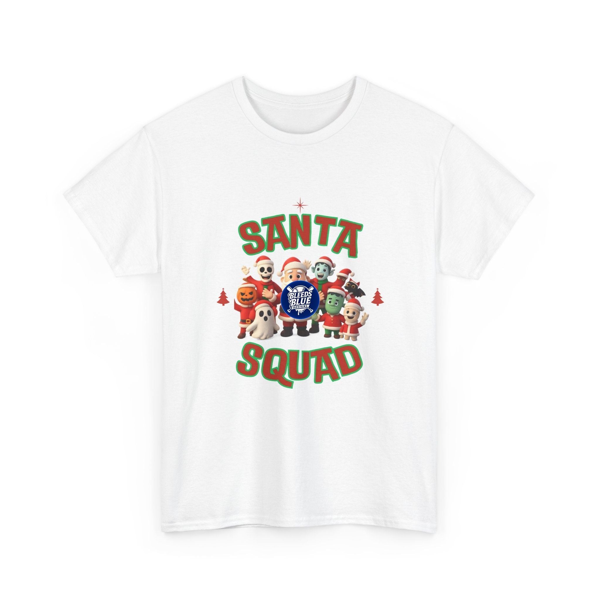 Holiday Santa Spooky Squad Tee Shirt - Unisex Heavy Cotton Casual Fit