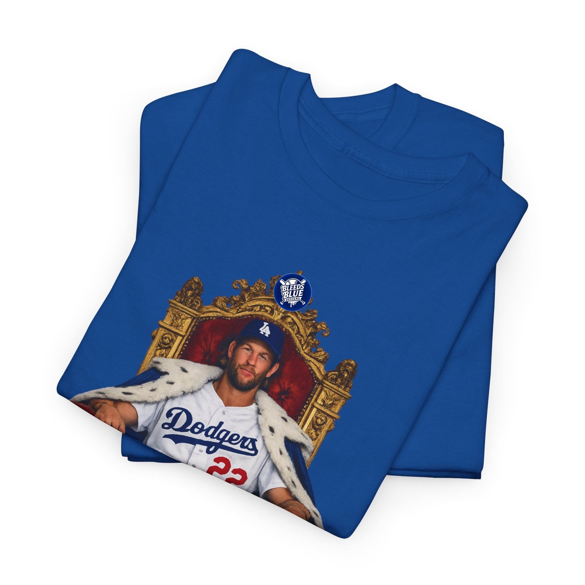Kershaw Baseball Throne T-Shirt — Player on Throne Graphic Tee