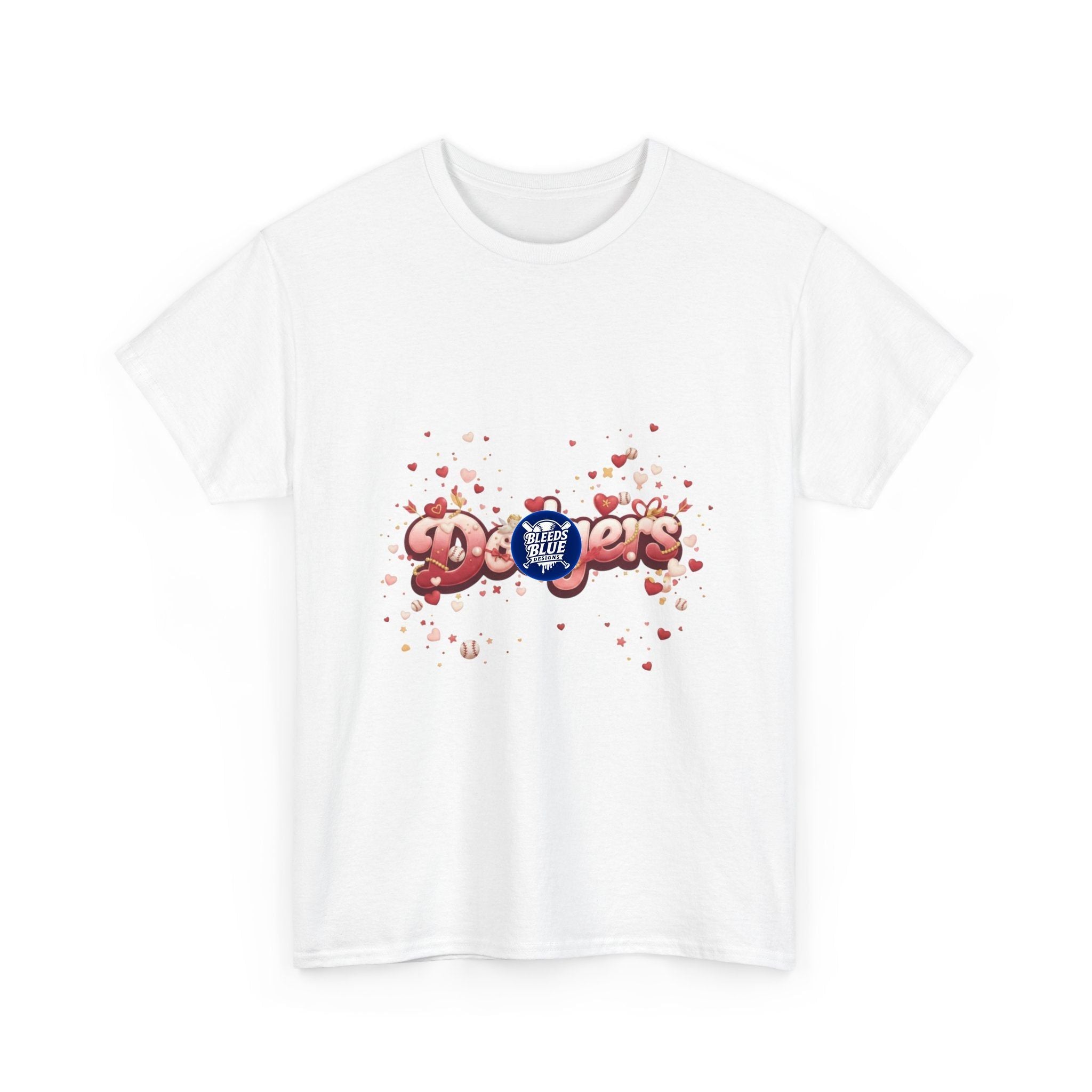Dodgers Valentine Tee Shirt - Unisex Heavy Cotton Casual Fit