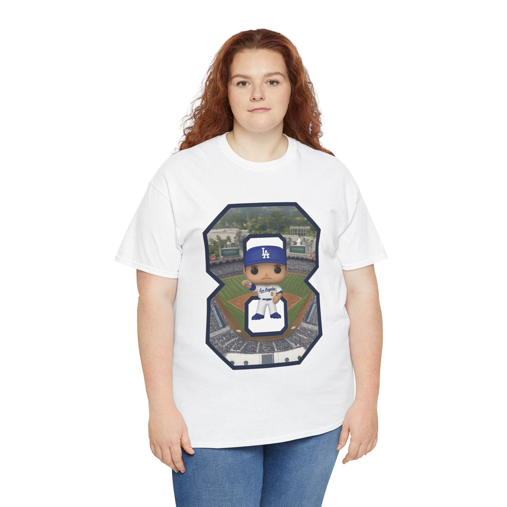Kike Number 8 with a Funko Style Figurine Tee Shirt - Unisex Heavy Cotton Tee Casual Fit