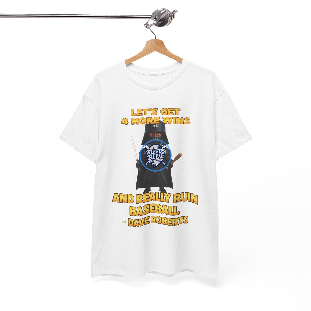 Dodgers Darth Roberts Star Wars Tee Shirt - Unisex Heavy Cotton Casual Fit