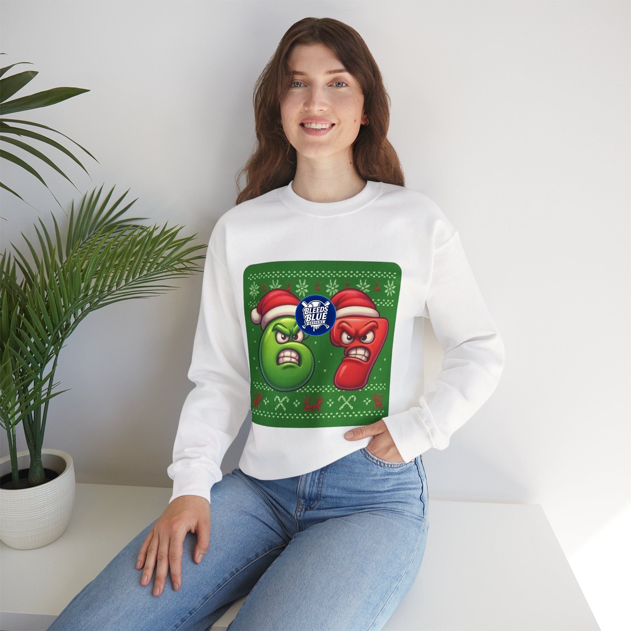 Holiday Ugly Christmas Angry 67 Sweatshirt - Unisex Crewneck Casual Streetwear