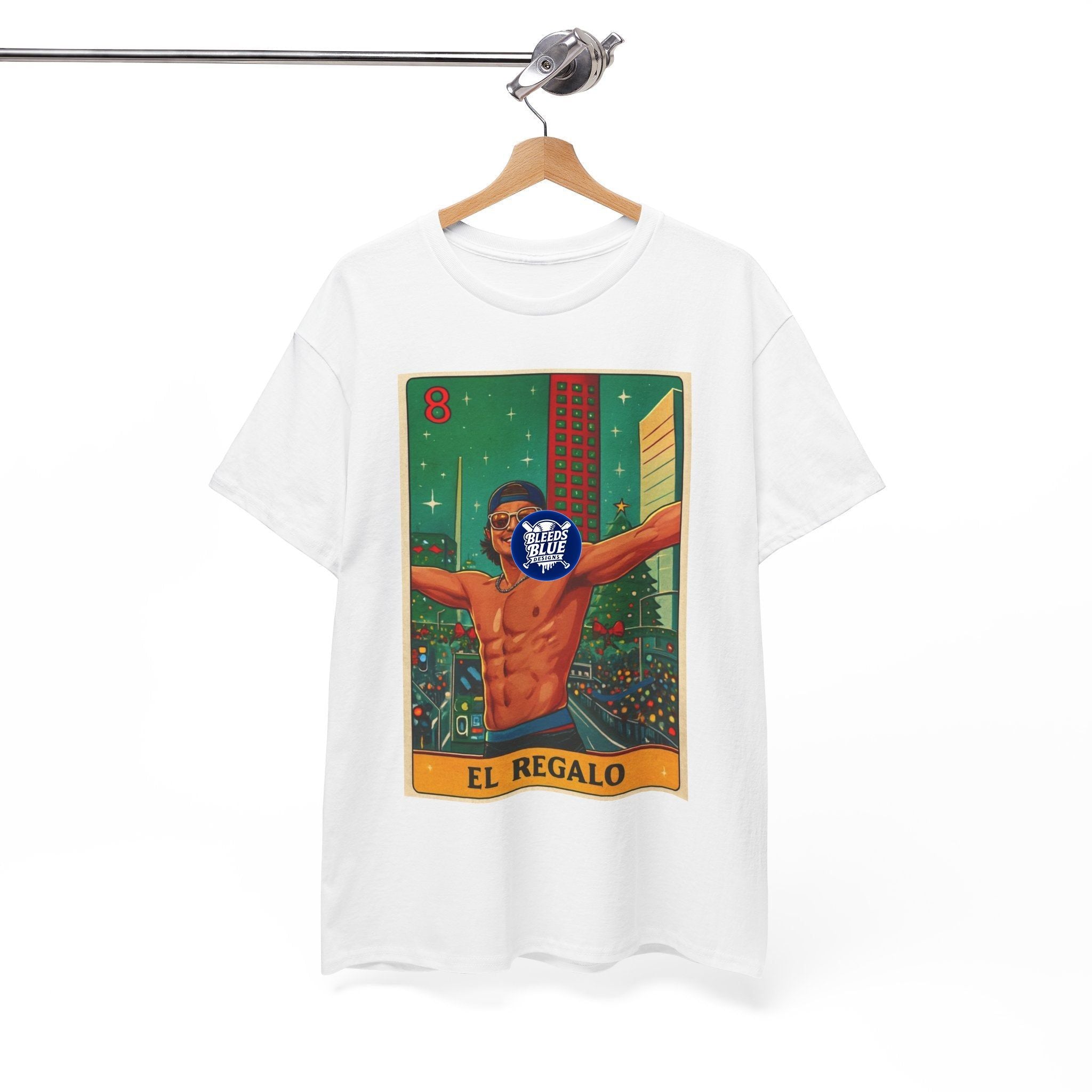 Dodgers Kike El Regalo Loteria Card Tee Shirt - Unisex Heavy Cotton Casual Fit