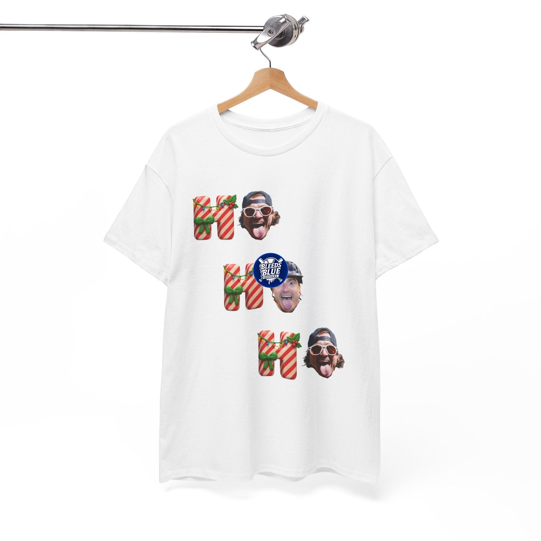 Holiday Kike Ho Ho Ho Tee Shirt - Unisex Heavy Cotton Casual Fit