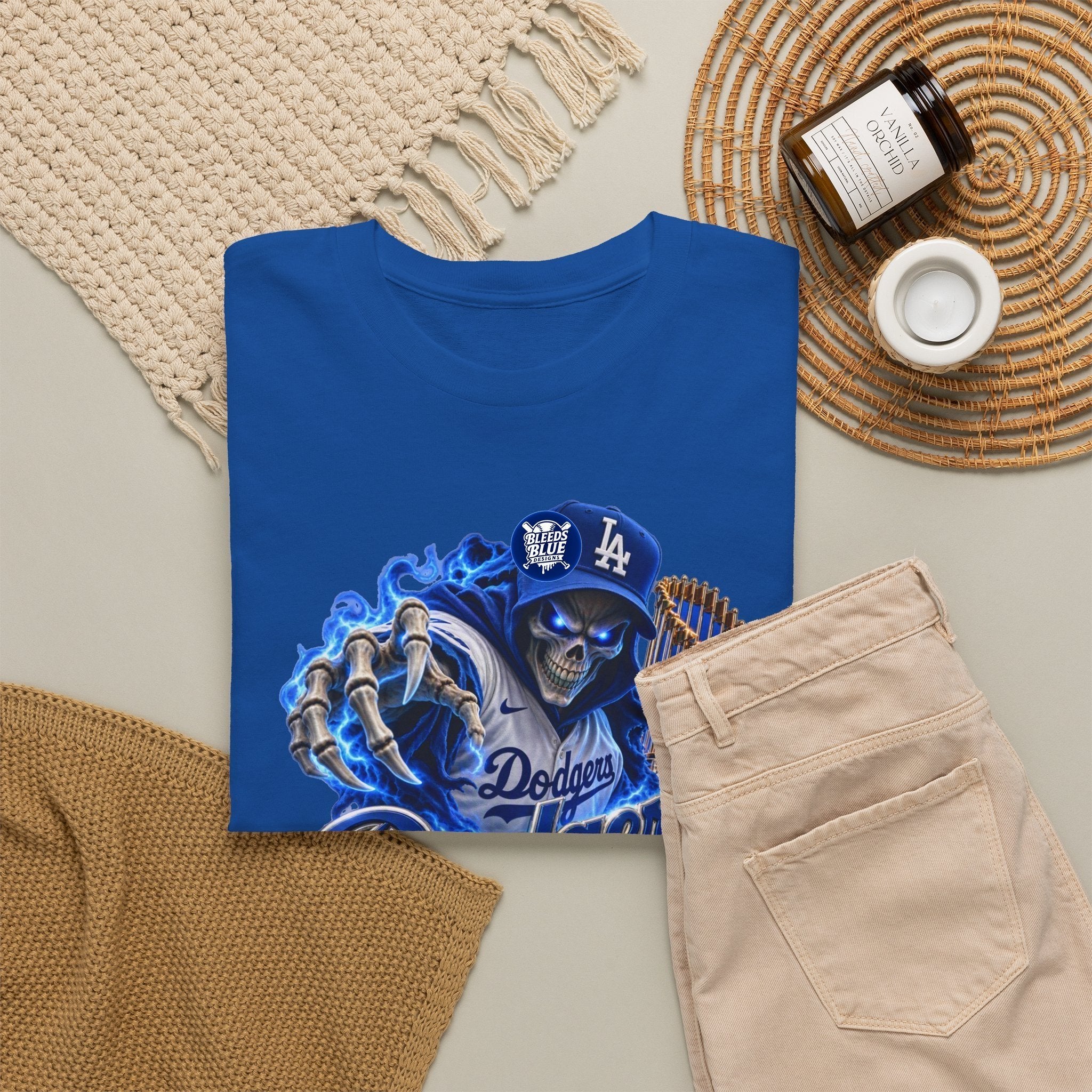 Dodgers Skeleton Road to 3-Peat Baseball T-Shirt
