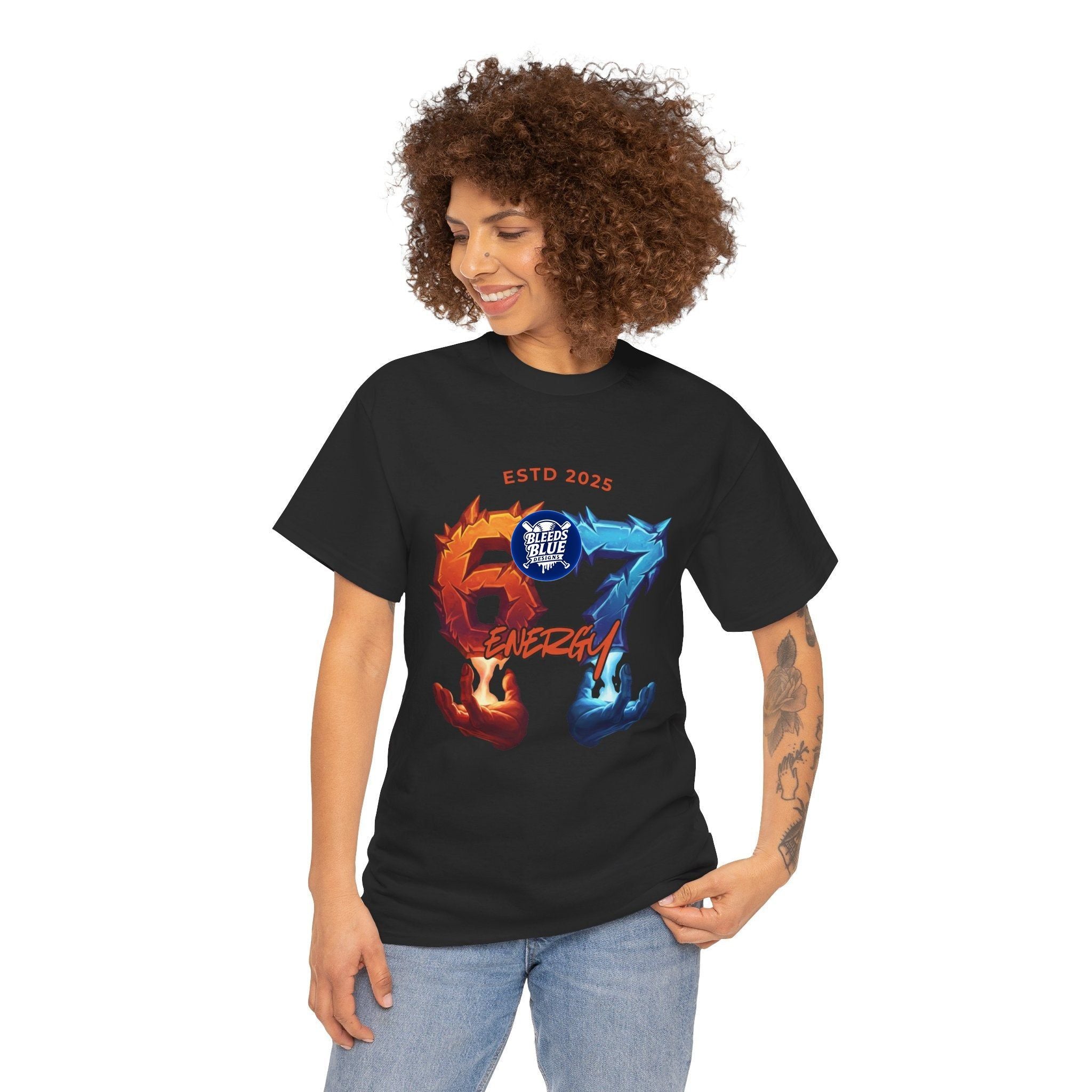 Fierce 67 Energy Tee Shirt - Unisex Heavy Cotton Casual Fit