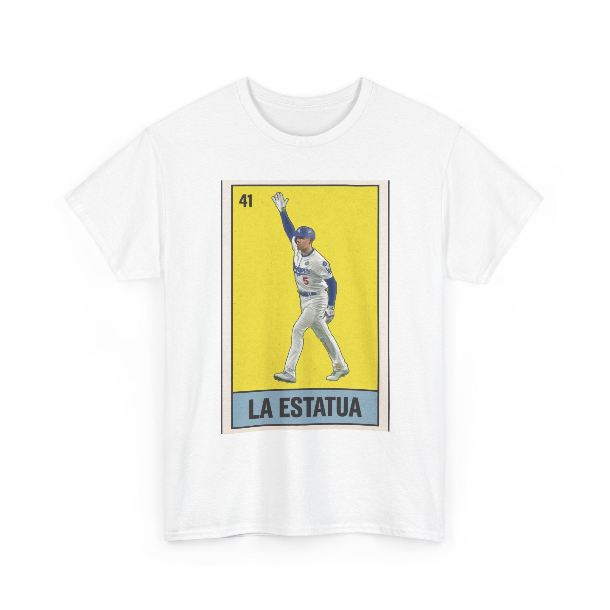 Freeman La Estatua Loteria Card Tee Shirt - Unisex Heavy Cotton Casual Fit