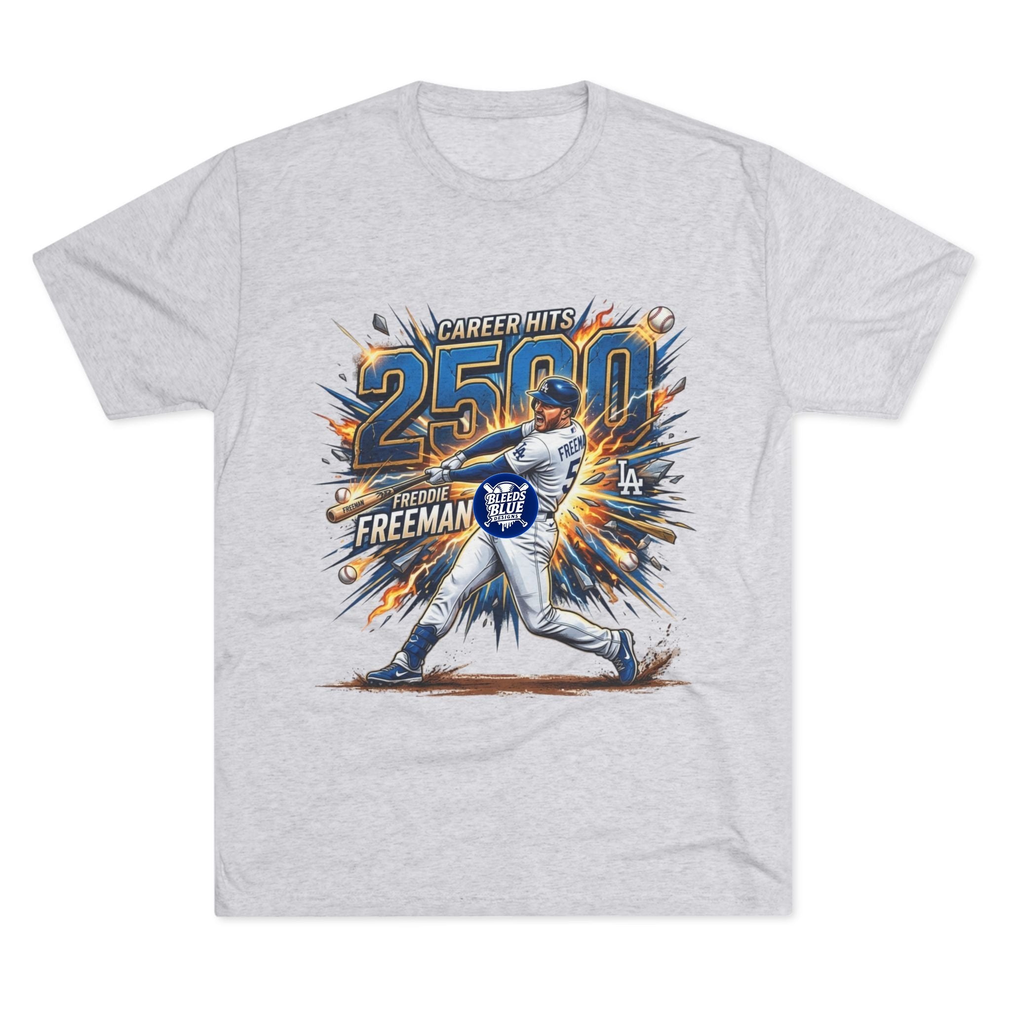 2500 Career Hits Baseball Tee – Milestone Freeman Tribute