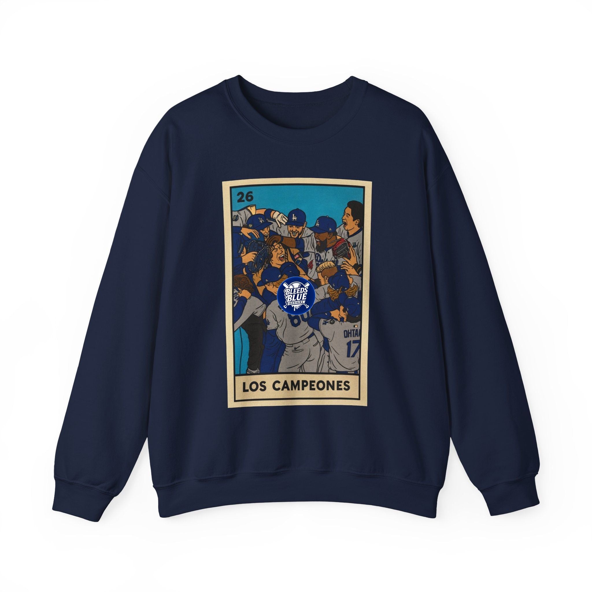 Dodgers "Los Campeones" Loteria Card Sweatshirt - Unisex Crewneck Casual Streetwear