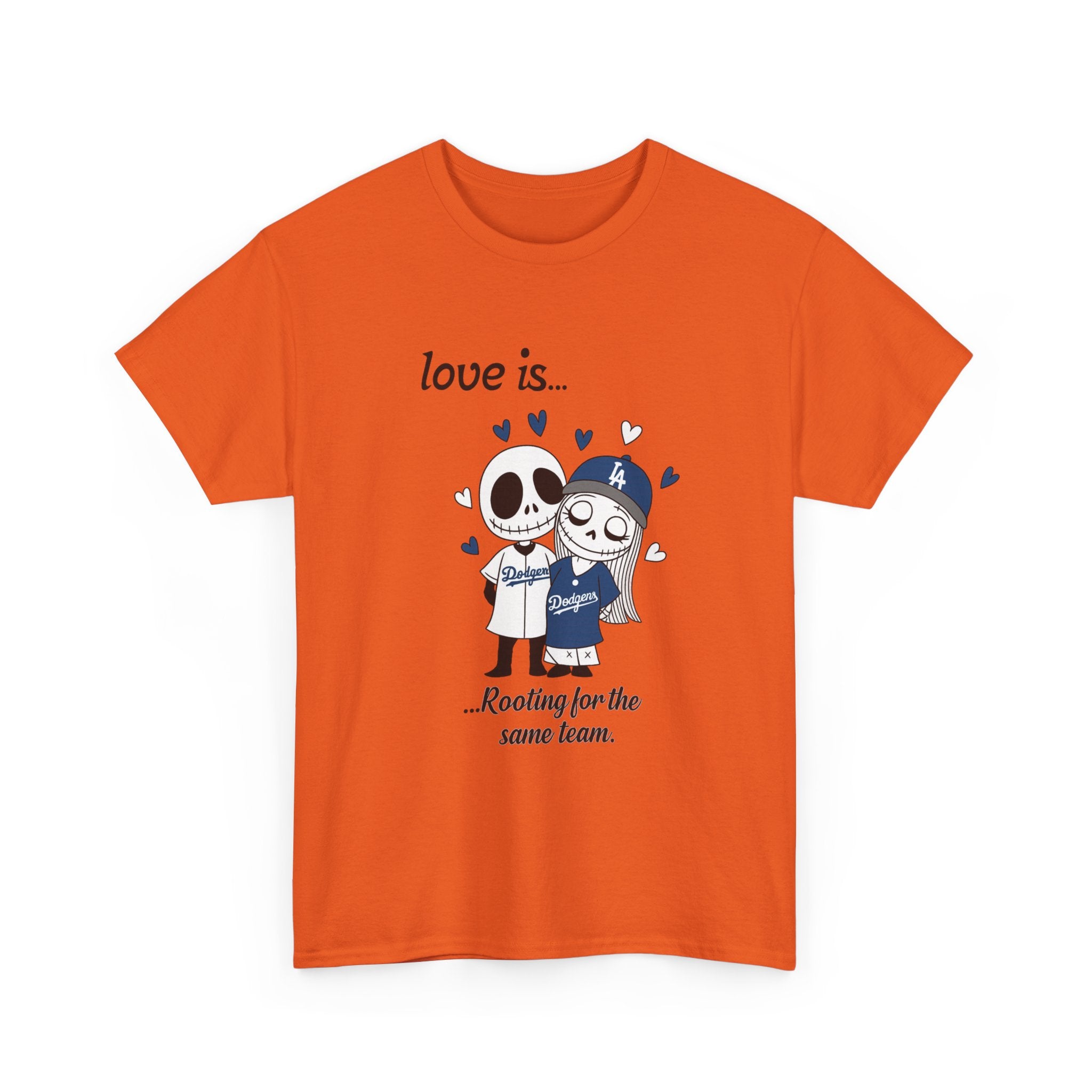 Halloween Spooky Couple Love Is Quote Tee Shirt - Unisex Heavy Cotton Casual Fit