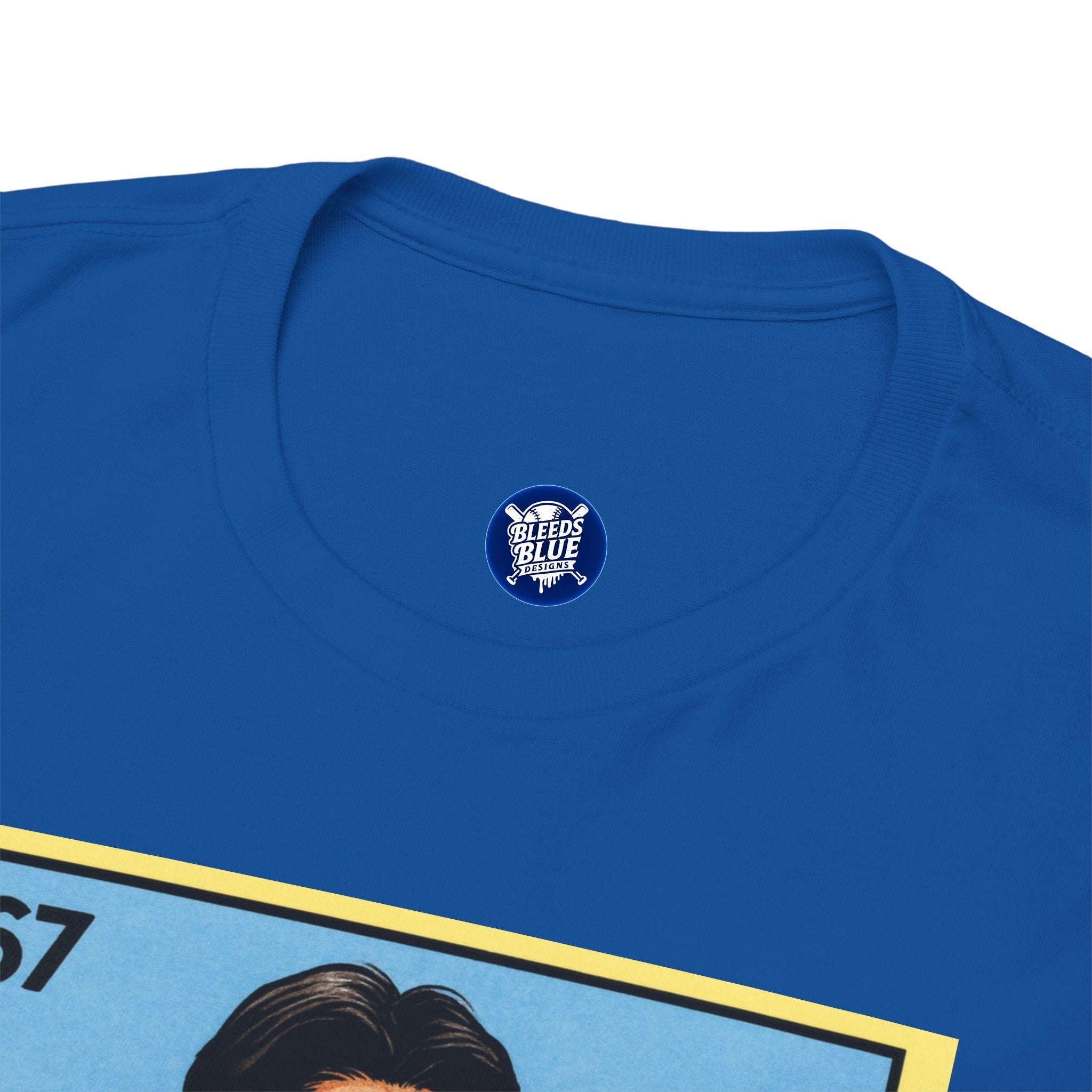 Roki Sasaki El Seis Siete Retro Lotería Baseball Tee — Vintage Player Card Design