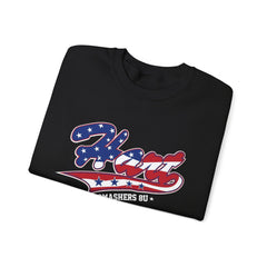 Crewneck Sweatshirt — 'Hart Smashers' Baseball Team USA Flag Logo