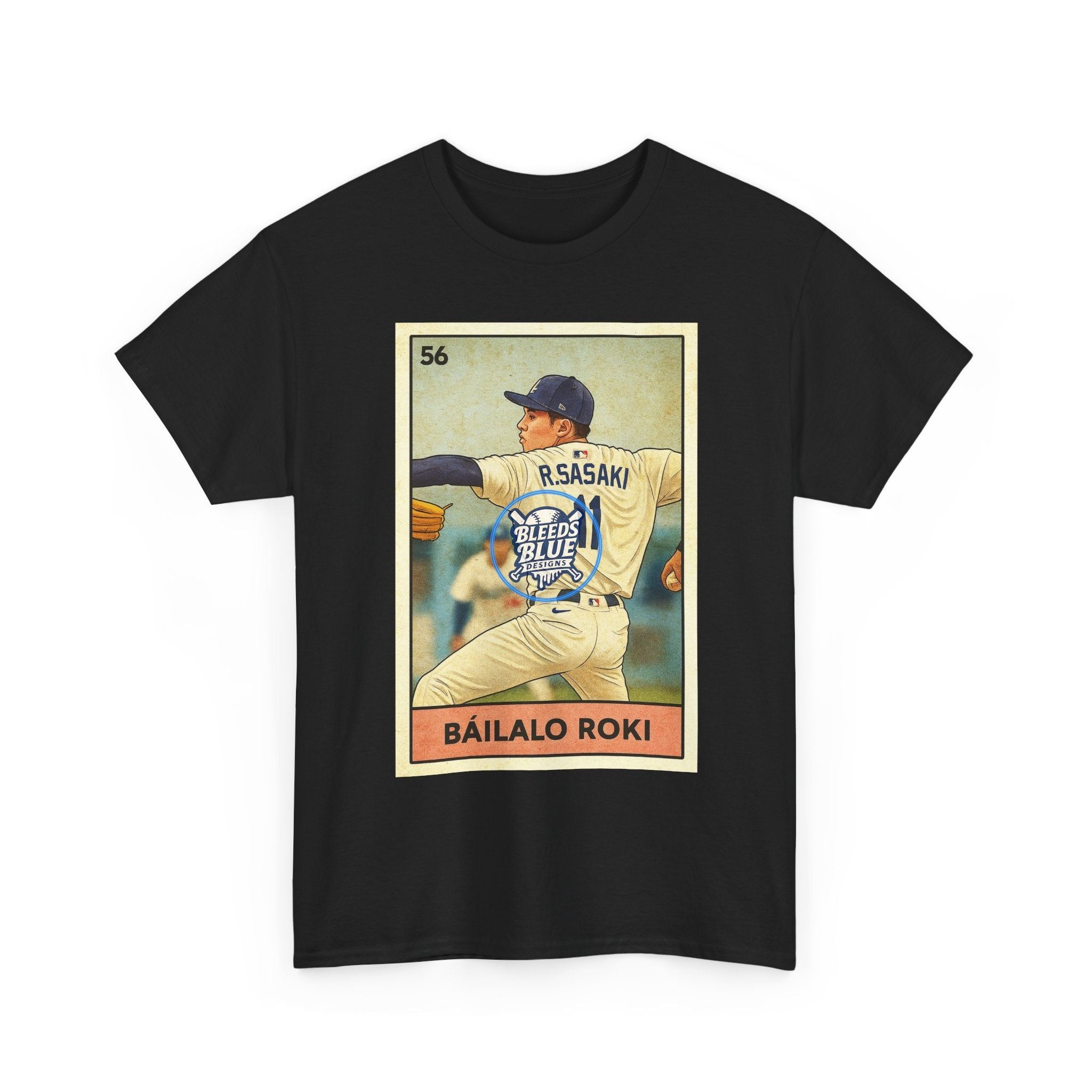 Sasaki Bailalo Roki Loteria Card Tee Shirt - Unisex Heavy Cotton Casual Fit