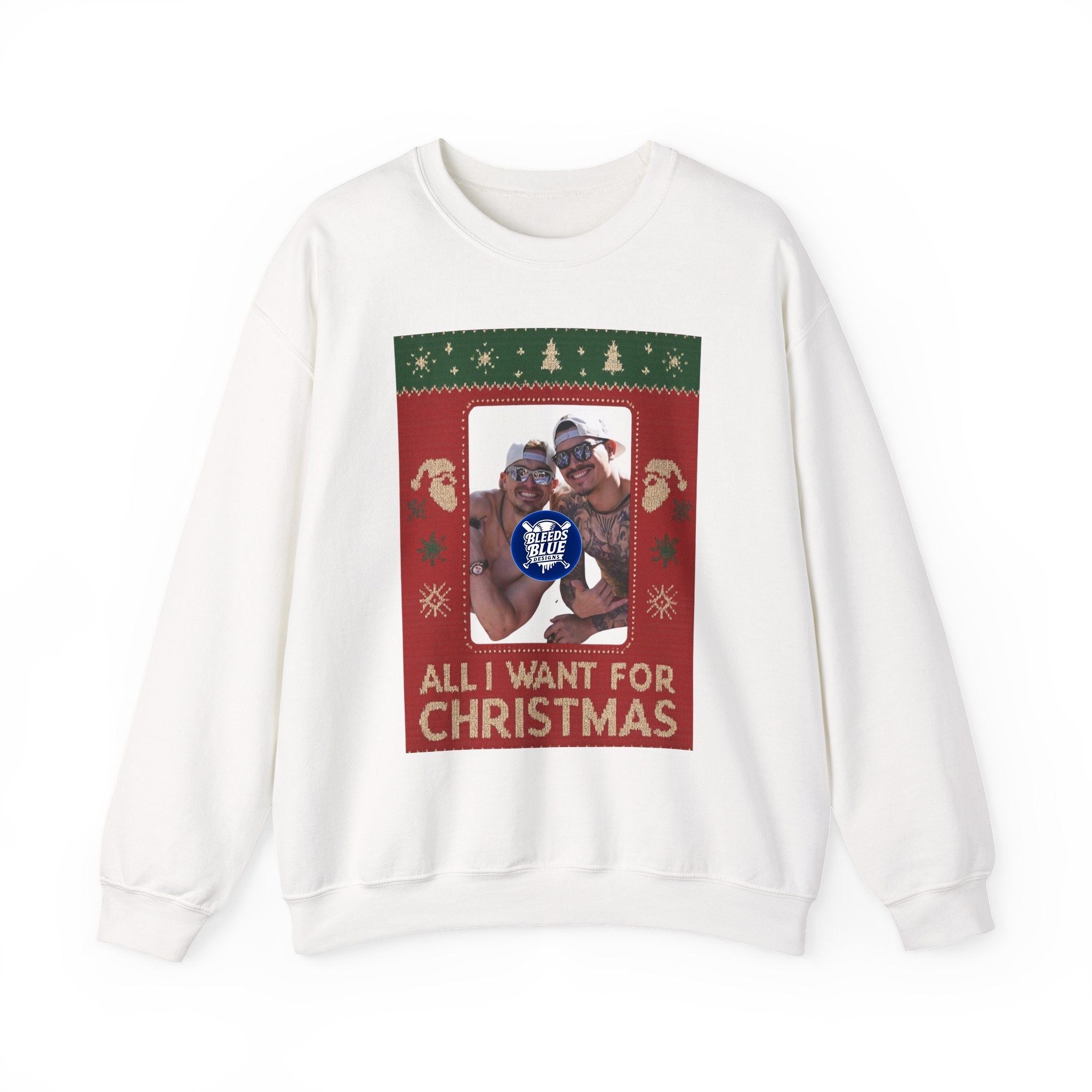 All I Want for Christmas Kike and Banda Sweatshirt - Unisex Crewneck Casual Streetwear