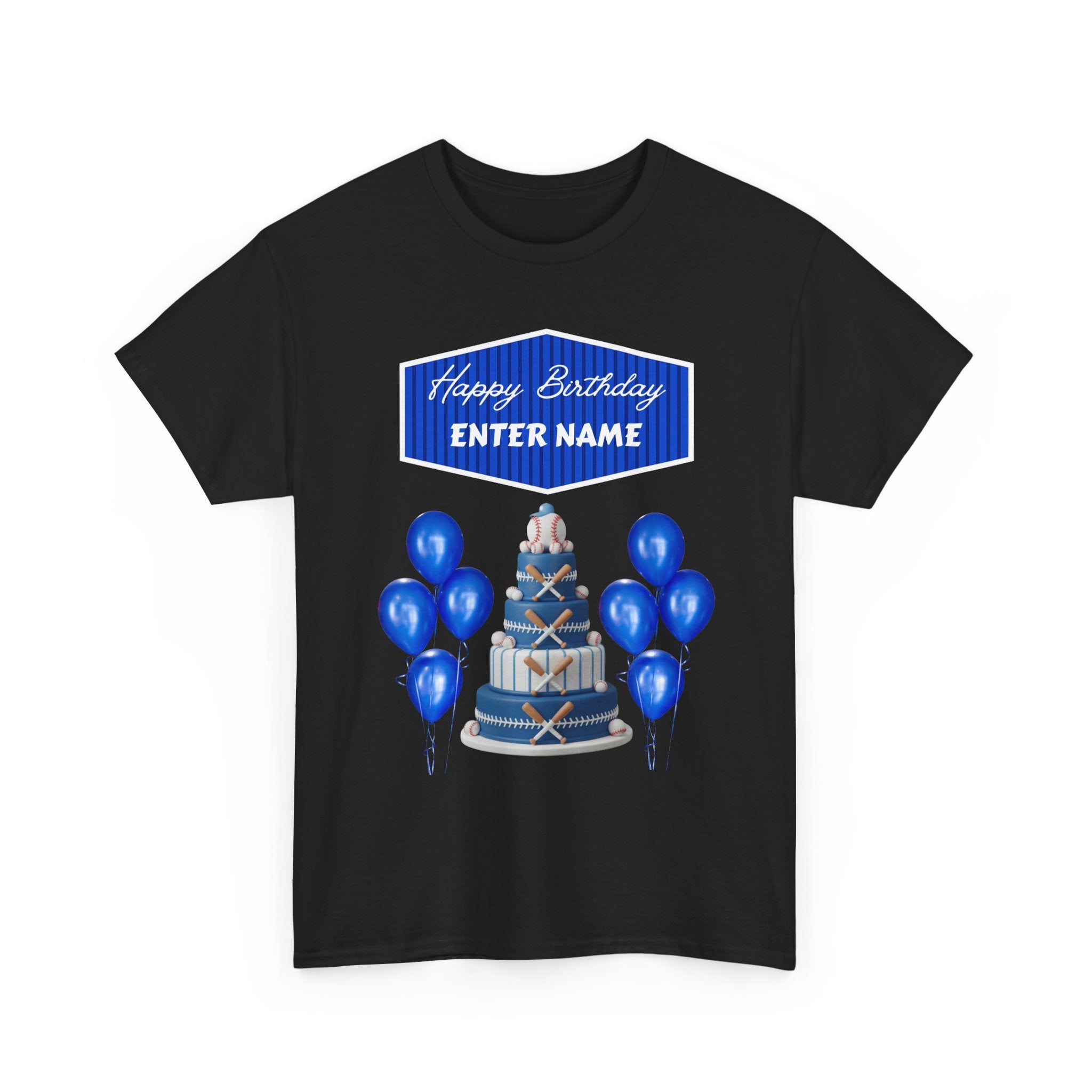 Personalized Kids Birthday Cake Tee — "Happy Birthday" Name T-Shirt