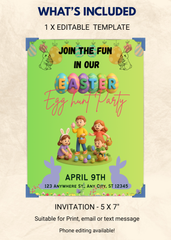 Easter Party Editable Invitation (Portrait)