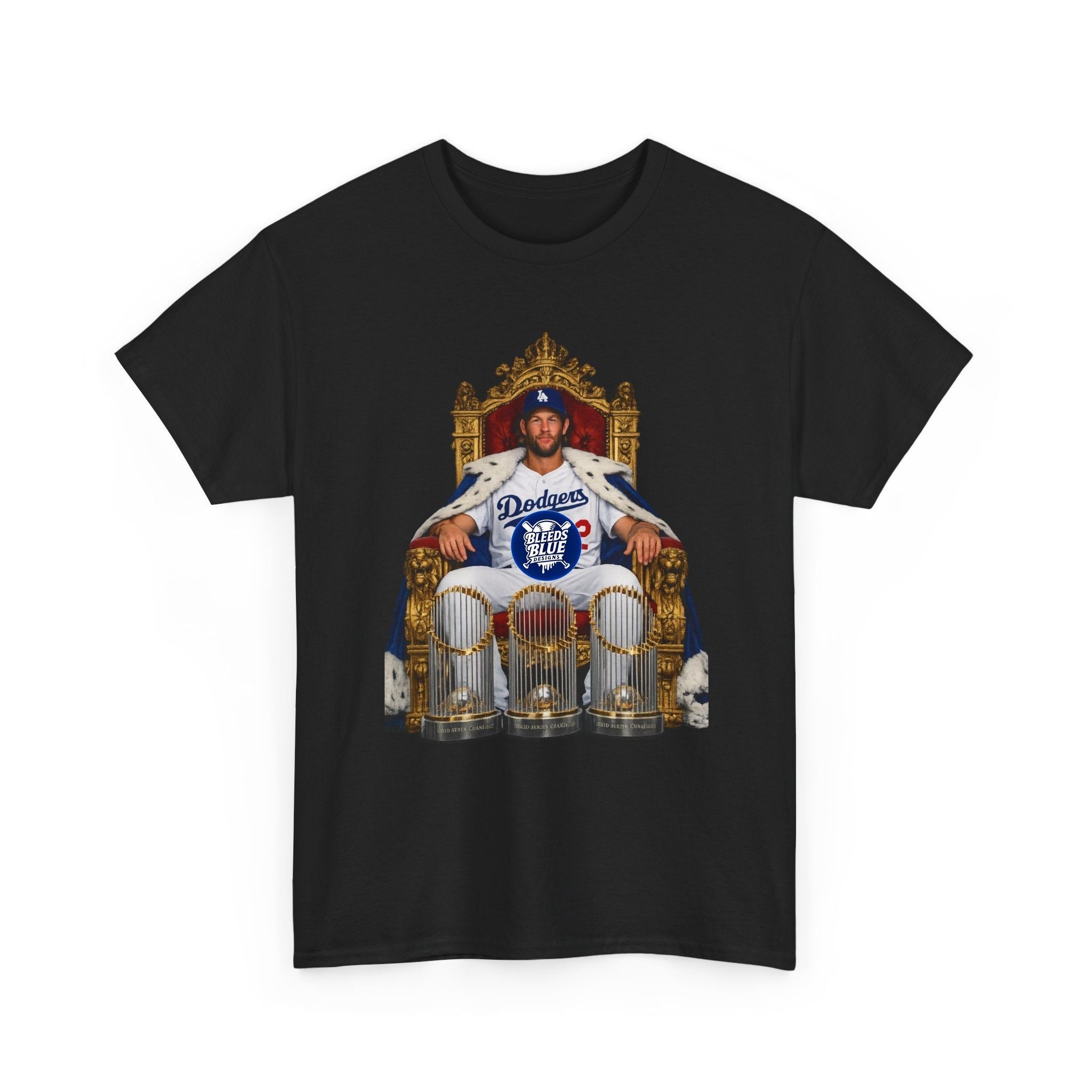 Kershaw Baseball Throne T-Shirt — Player on Throne Graphic Tee