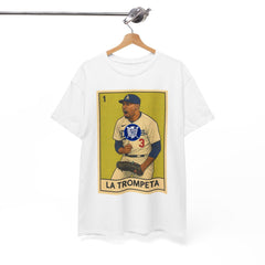La Trompeta Baseball T-Shirt — Vintage Dodgers Trading Card Design